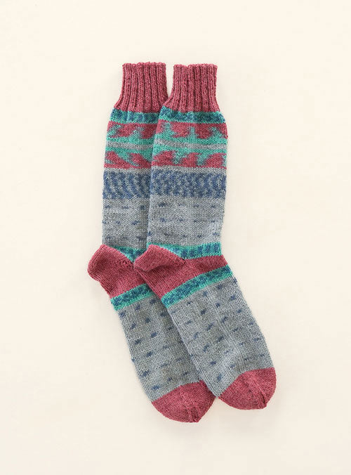 [PDF 도안] 레지아 4ply 페어팩트 커프 다운 양말 (KOREAN)