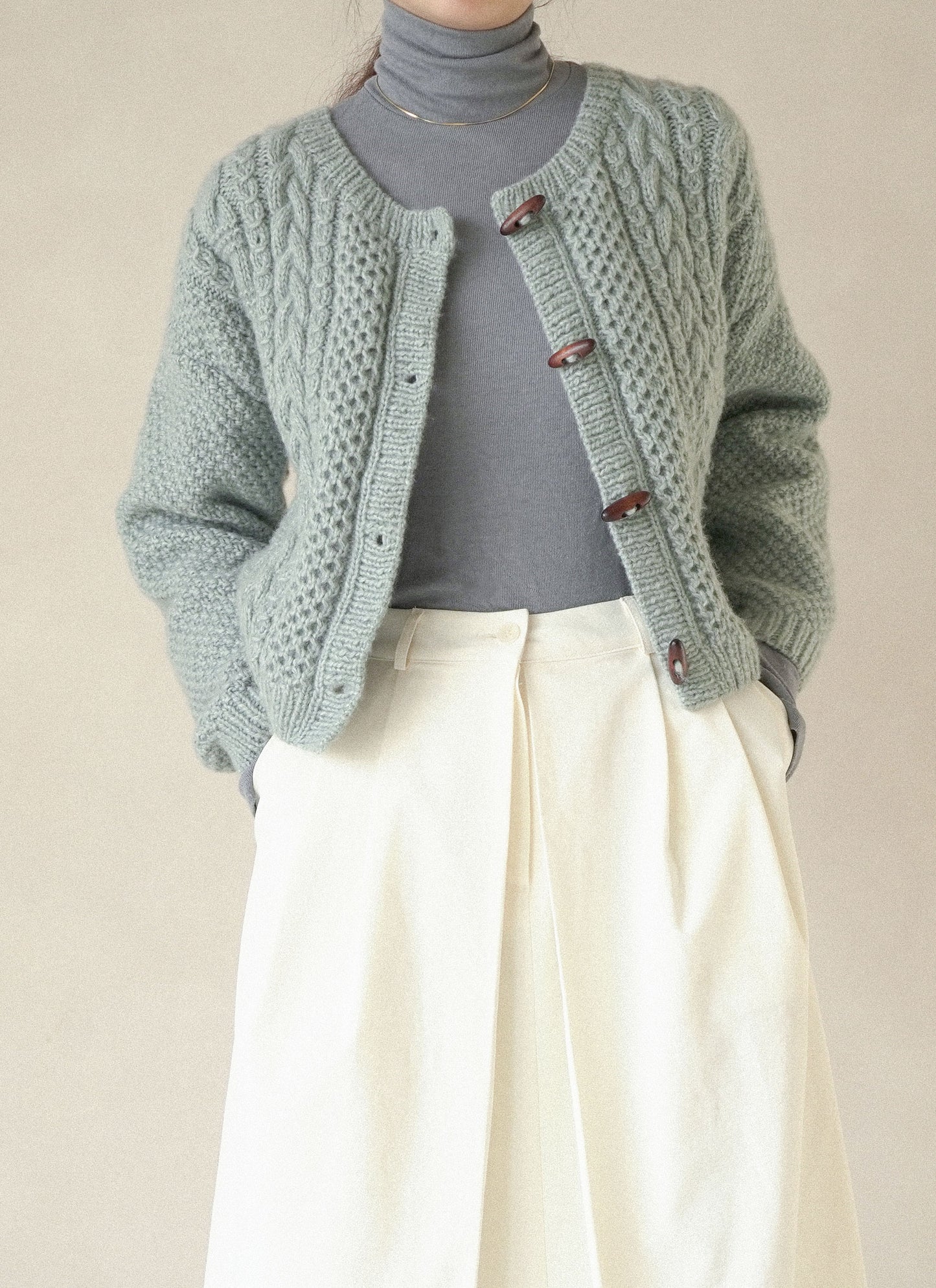 [PDF] Fairy Peanut Cable Cardigan (ENGLISH)