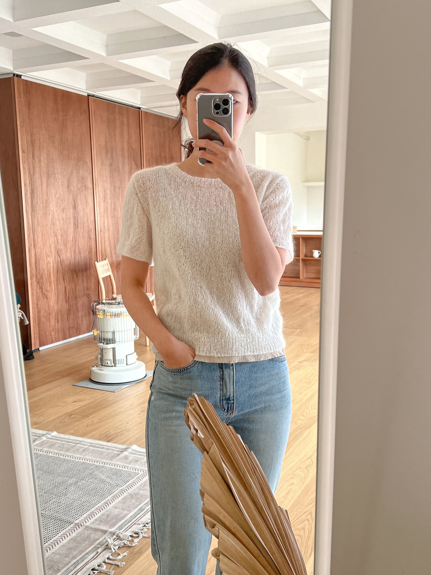 [PDF] Satin Alpaca Mohair Top-Down Short-Sleeve Sweater (ENGLISH)