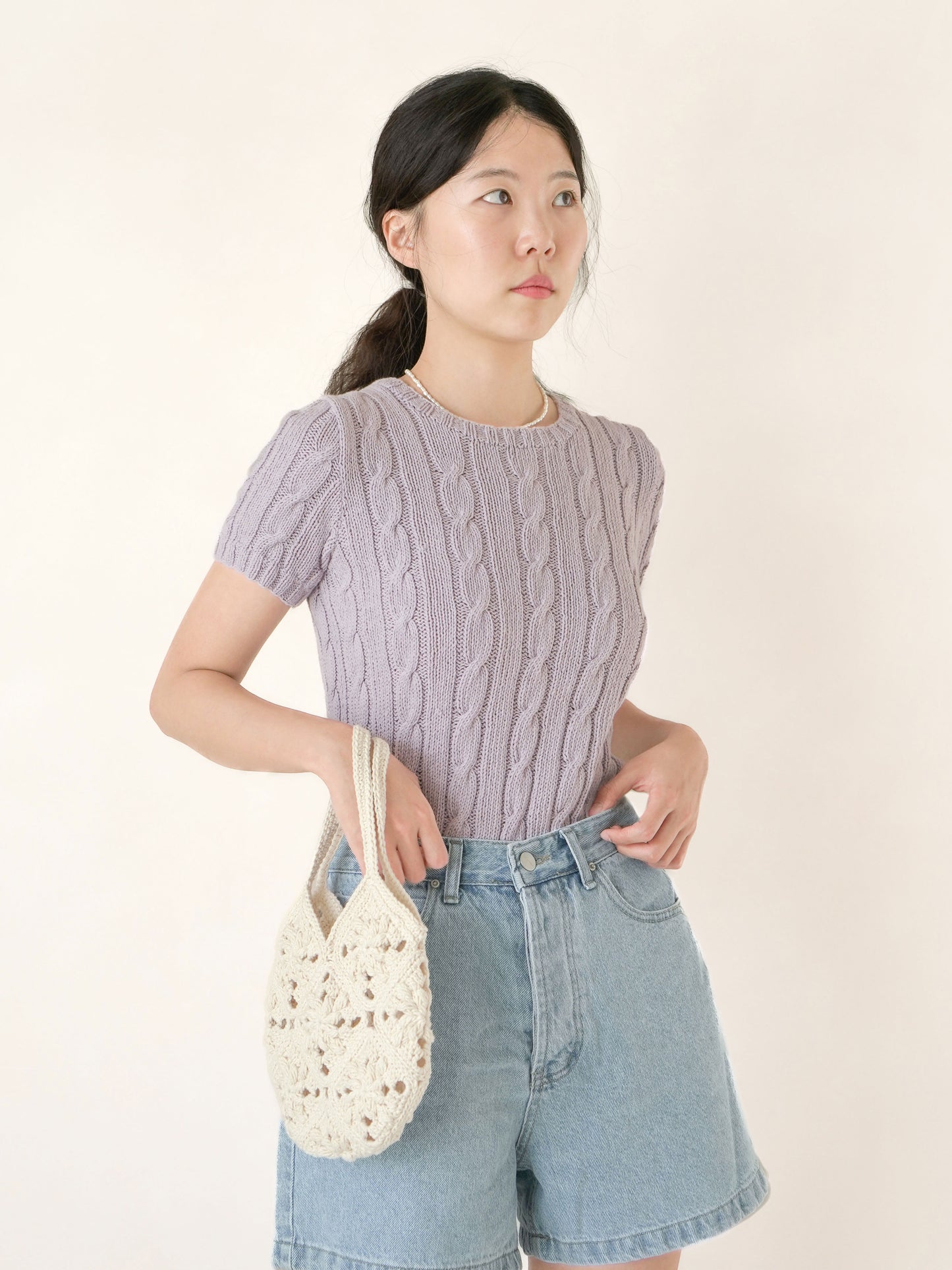 [PDF] Vegetable Cable Short-Sleeve Bottom-up Sweater (ENGLISH)