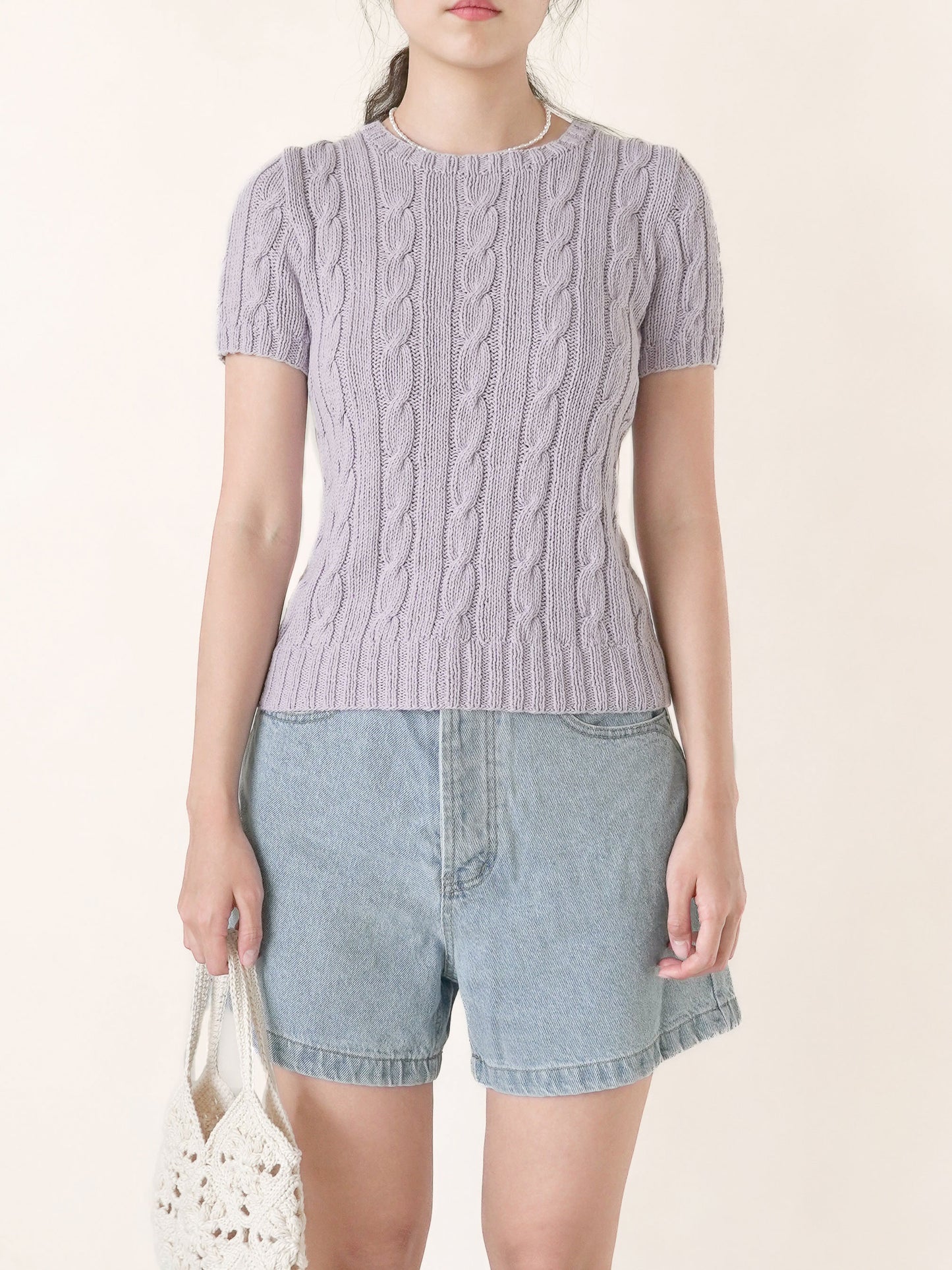 [PDF] Vegetable Cable Short-Sleeve Bottom-up Sweater (ENGLISH)