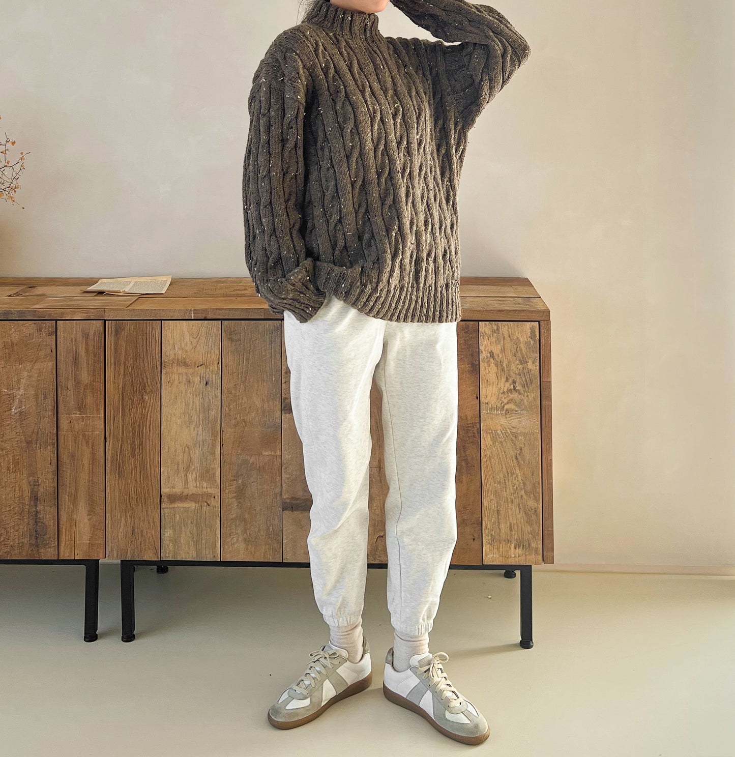 [PDF] Fashion Aran Cable Half-zip Sweater (ENGLISH)