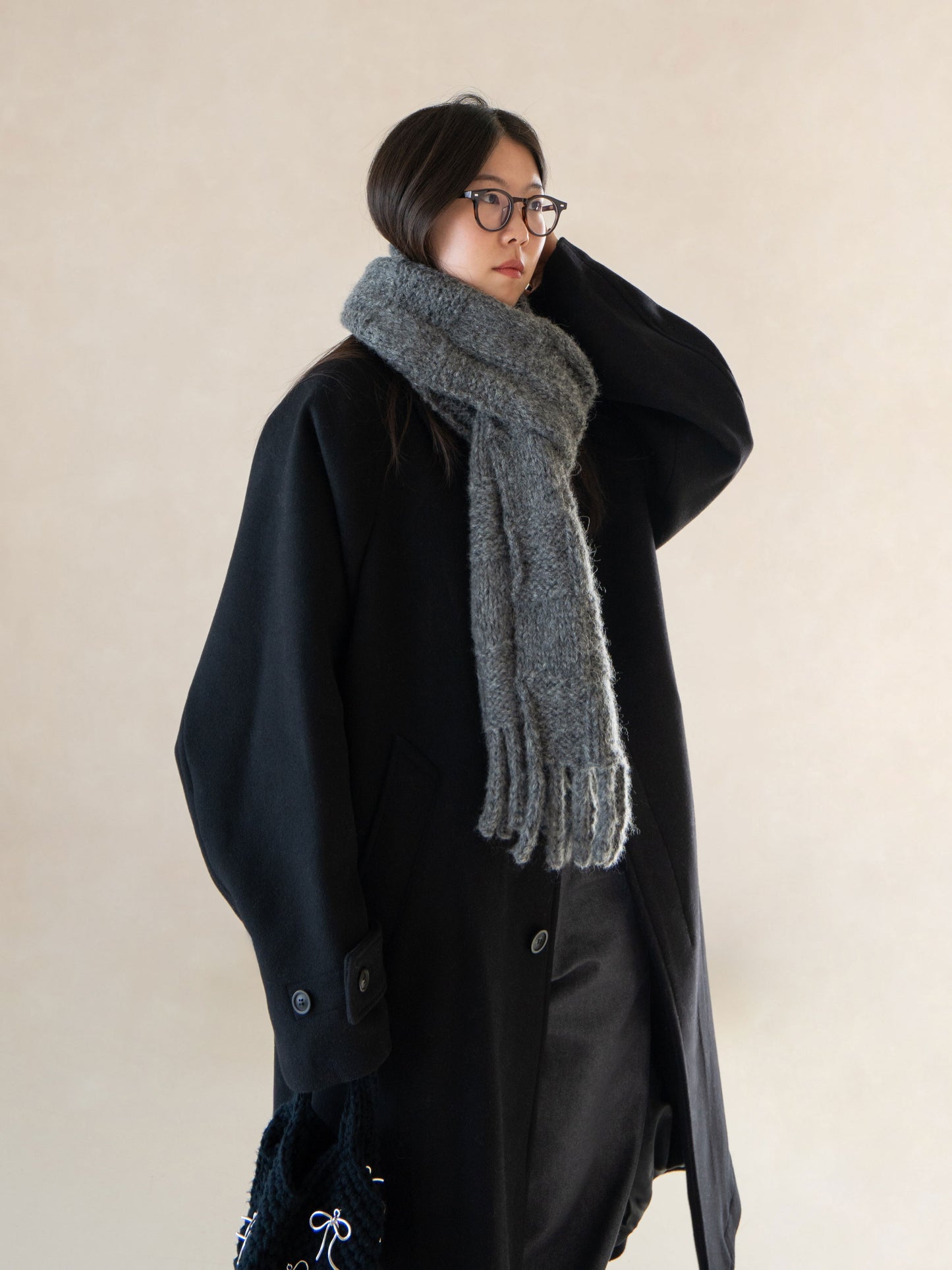 [PDF 도안] 울알코 청키 체크 목도리 (KOREAN)