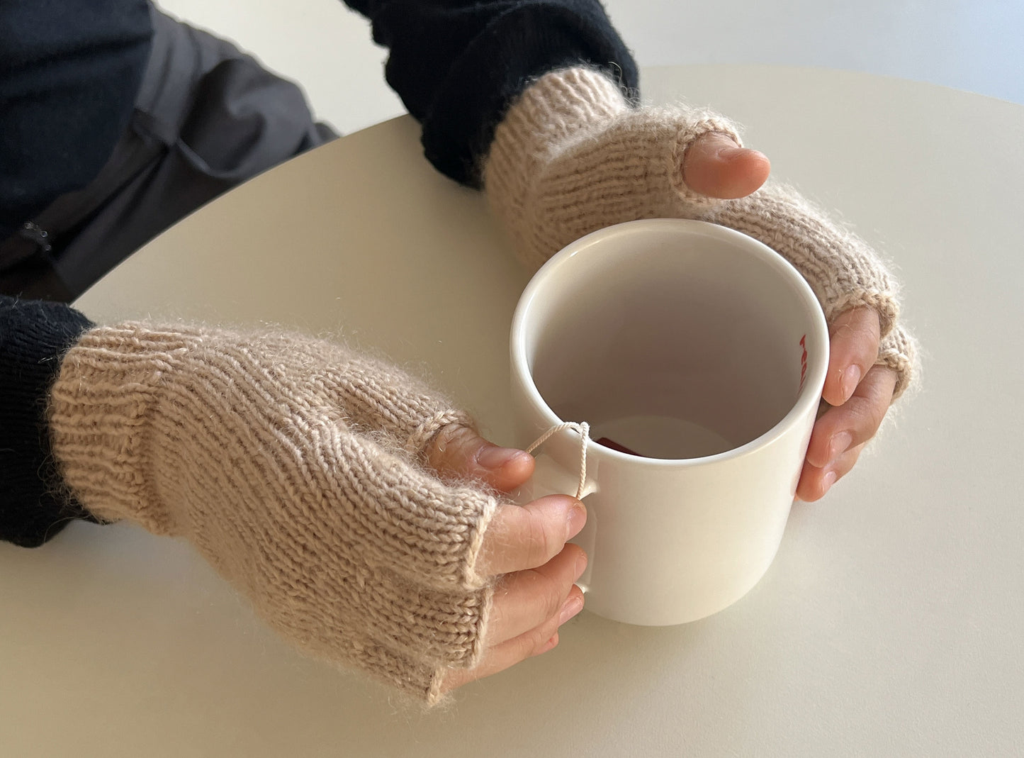 [PDF] Airy Cotton&Mulberry Silk Mohair Fingerless Gloves (ENGLISH)