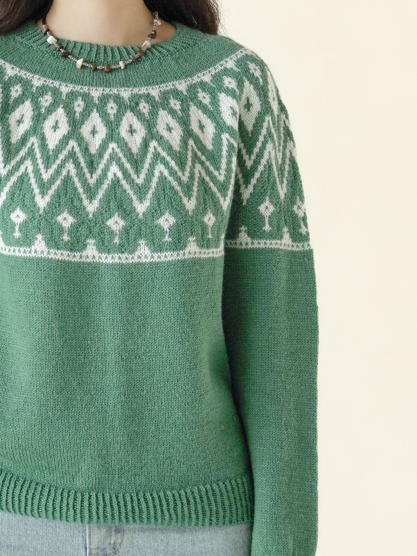 [PDF] Merino Blend Colorwork Top-down Sweater (ENGLISH)