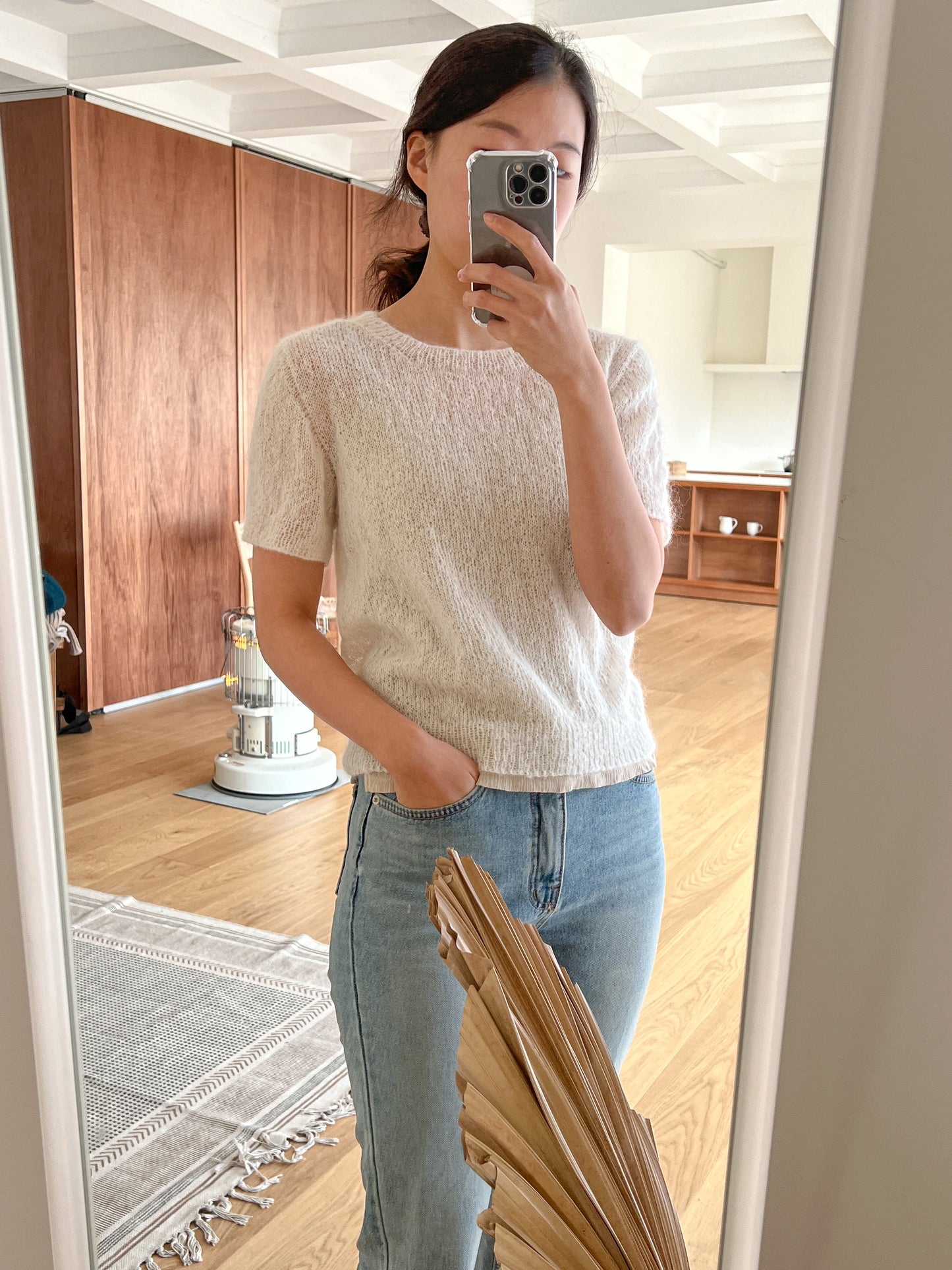 [PDF] Satin Alpaca Mohair Top-Down Short-Sleeve Sweater (ENGLISH)