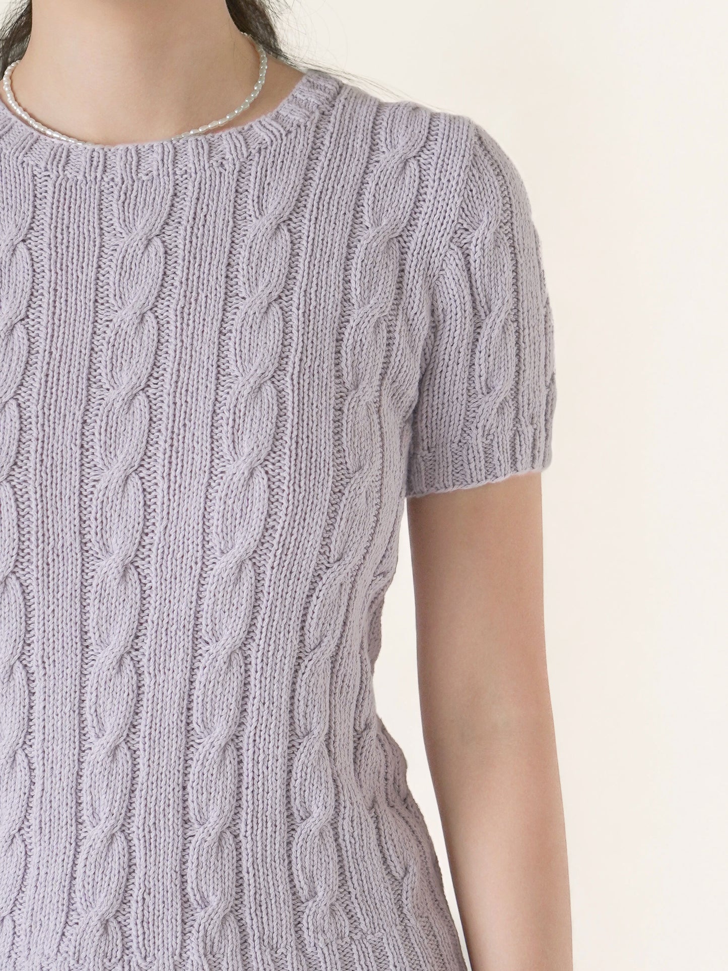 [PDF] Vegetable Cable Short-Sleeve Bottom-up Sweater (ENGLISH)