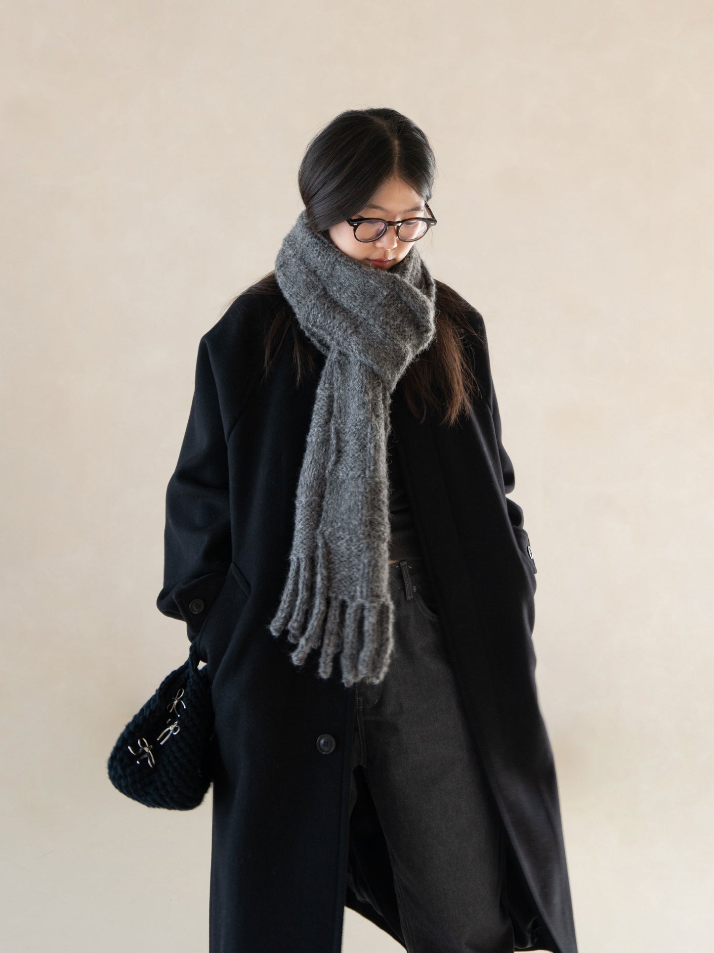 [PDF 도안] 울알코 청키 체크 목도리 (KOREAN)