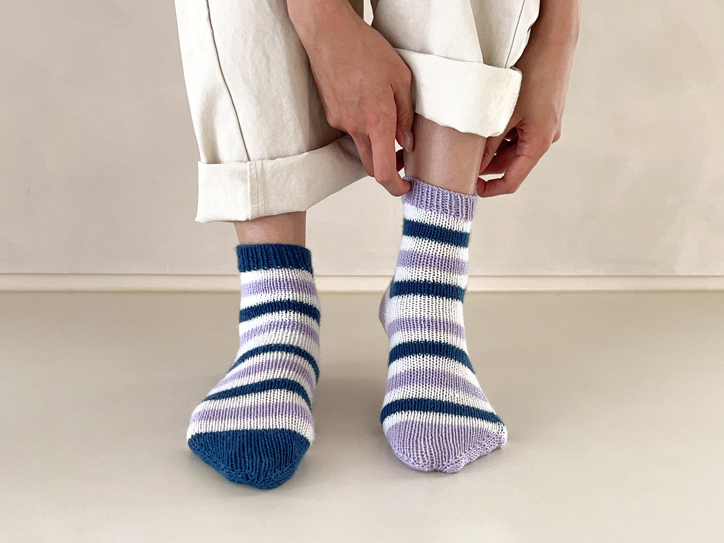 [PDF] Satin Merino Wool Striped Socks (ENGLISH)