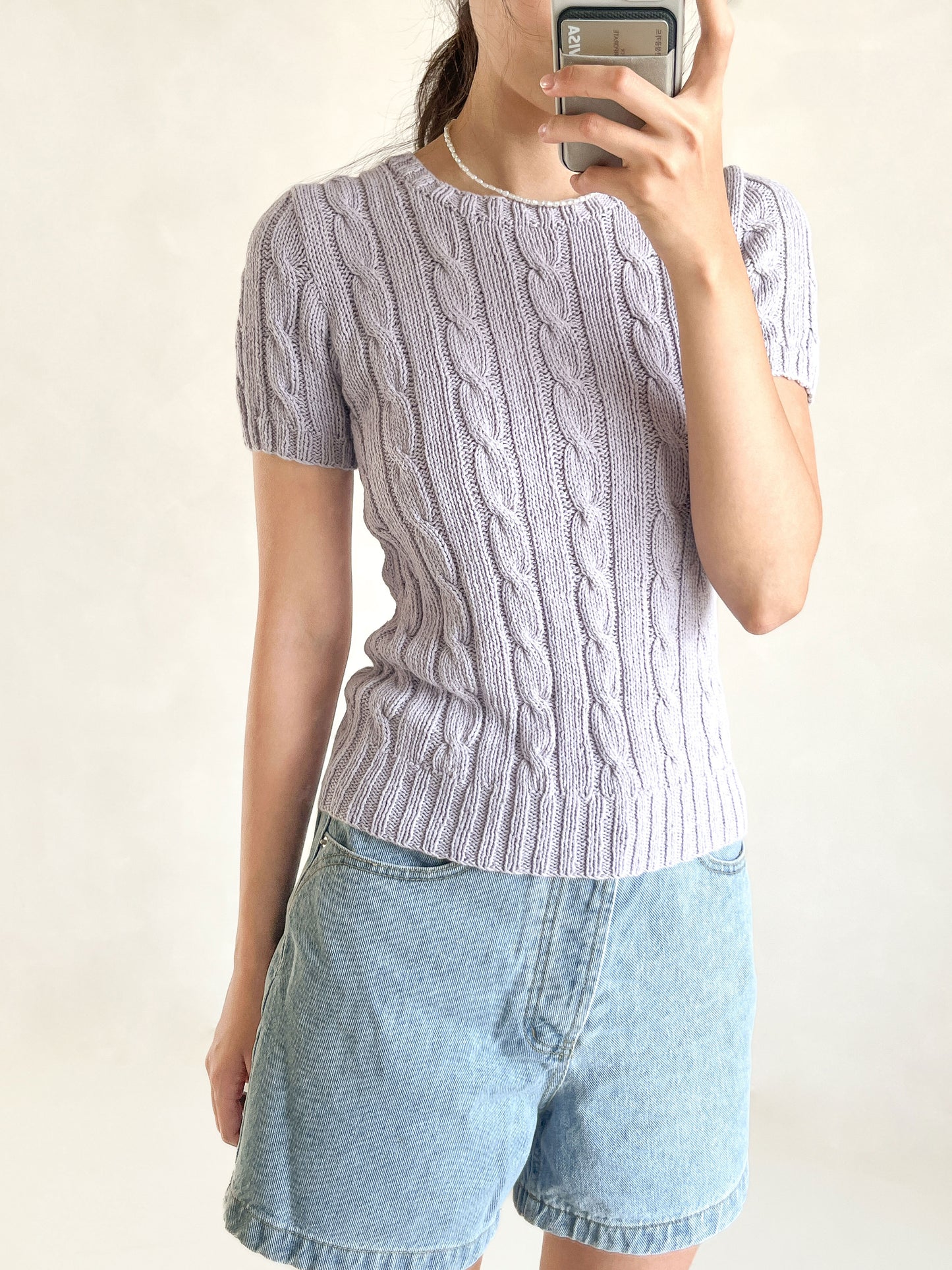 [PDF] Vegetable Cable Short-Sleeve Bottom-up Sweater (ENGLISH)