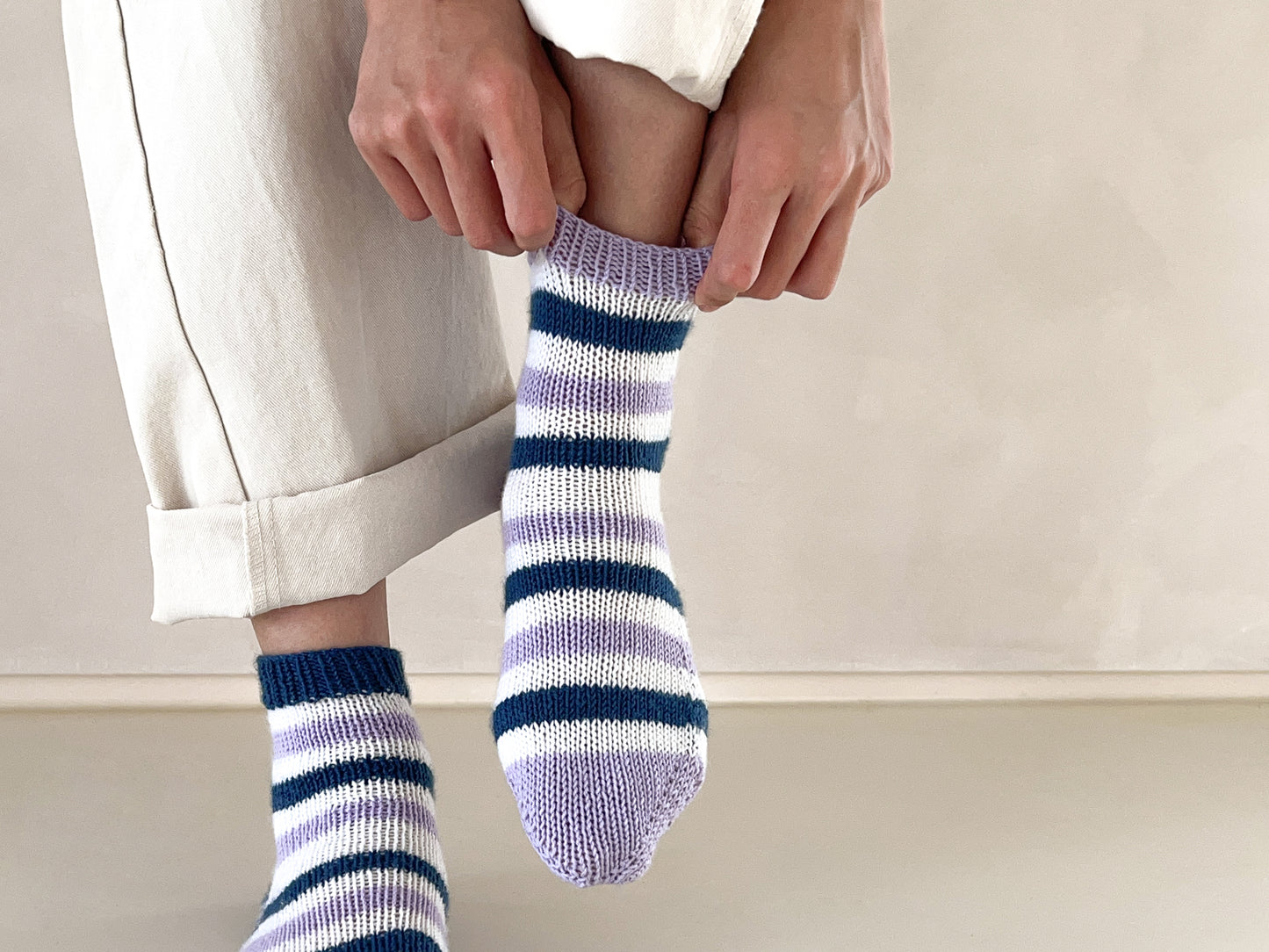 [PDF] Satin Merino Wool Striped Socks (ENGLISH)