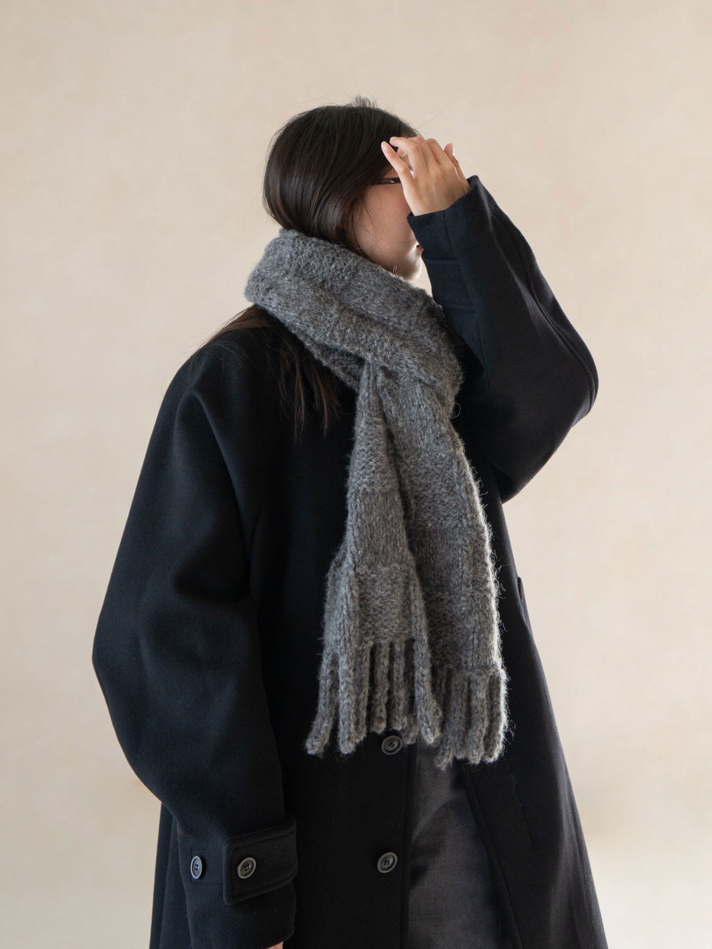 [PDF 도안] 울알코 청키 체크 목도리 (KOREAN)