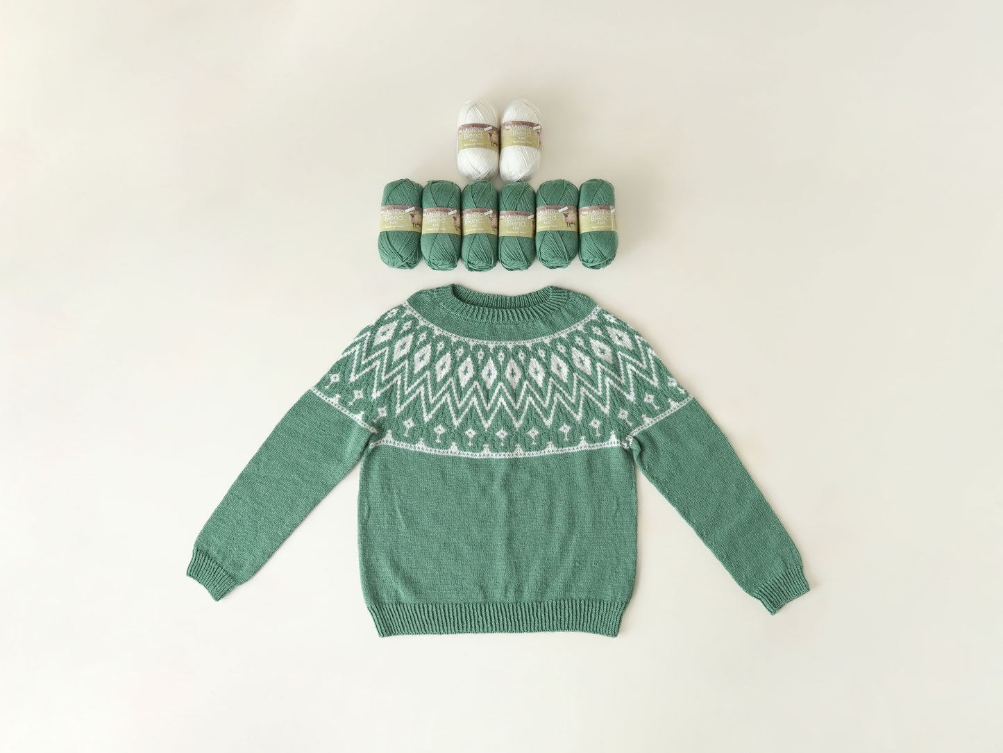 [PDF] Merino Blend Colorwork Top-down Sweater (ENGLISH)