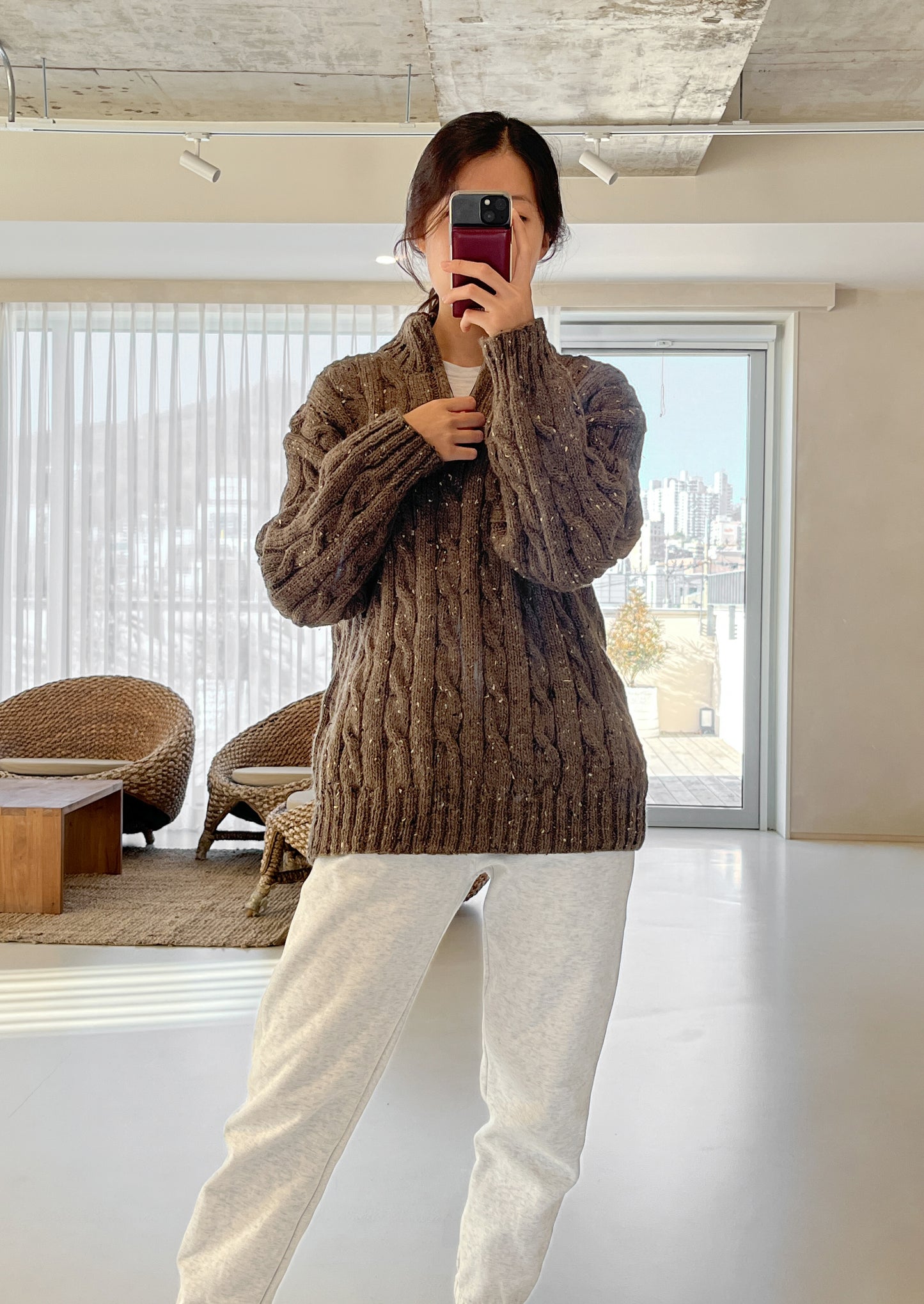 [PDF] Fashion Aran Cable Half-zip Sweater (ENGLISH)
