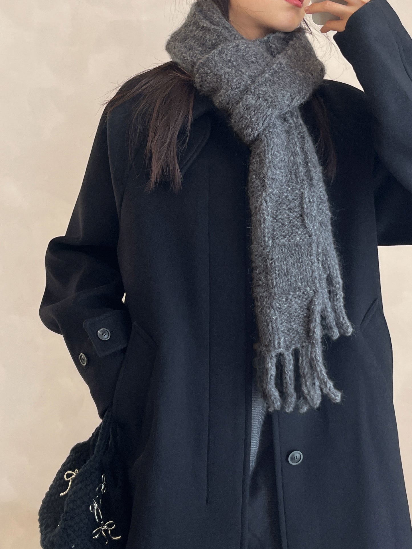 [PDF 도안] 울알코 청키 체크 목도리 (KOREAN)