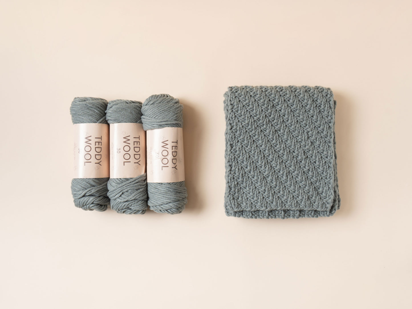 [PDF 도안] 테디울30 헤링본 목도리 (KOREAN)