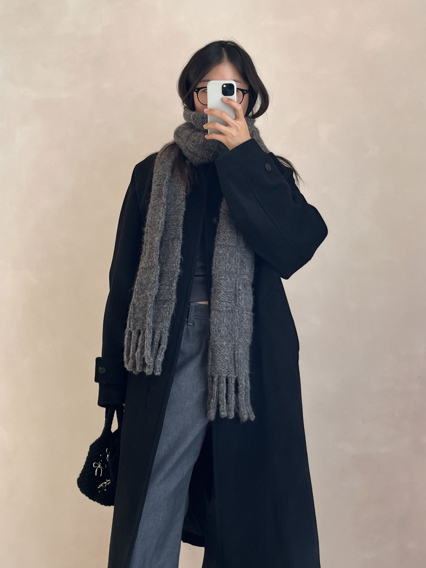 [PDF 도안] 울알코 청키 체크 목도리 (KOREAN)