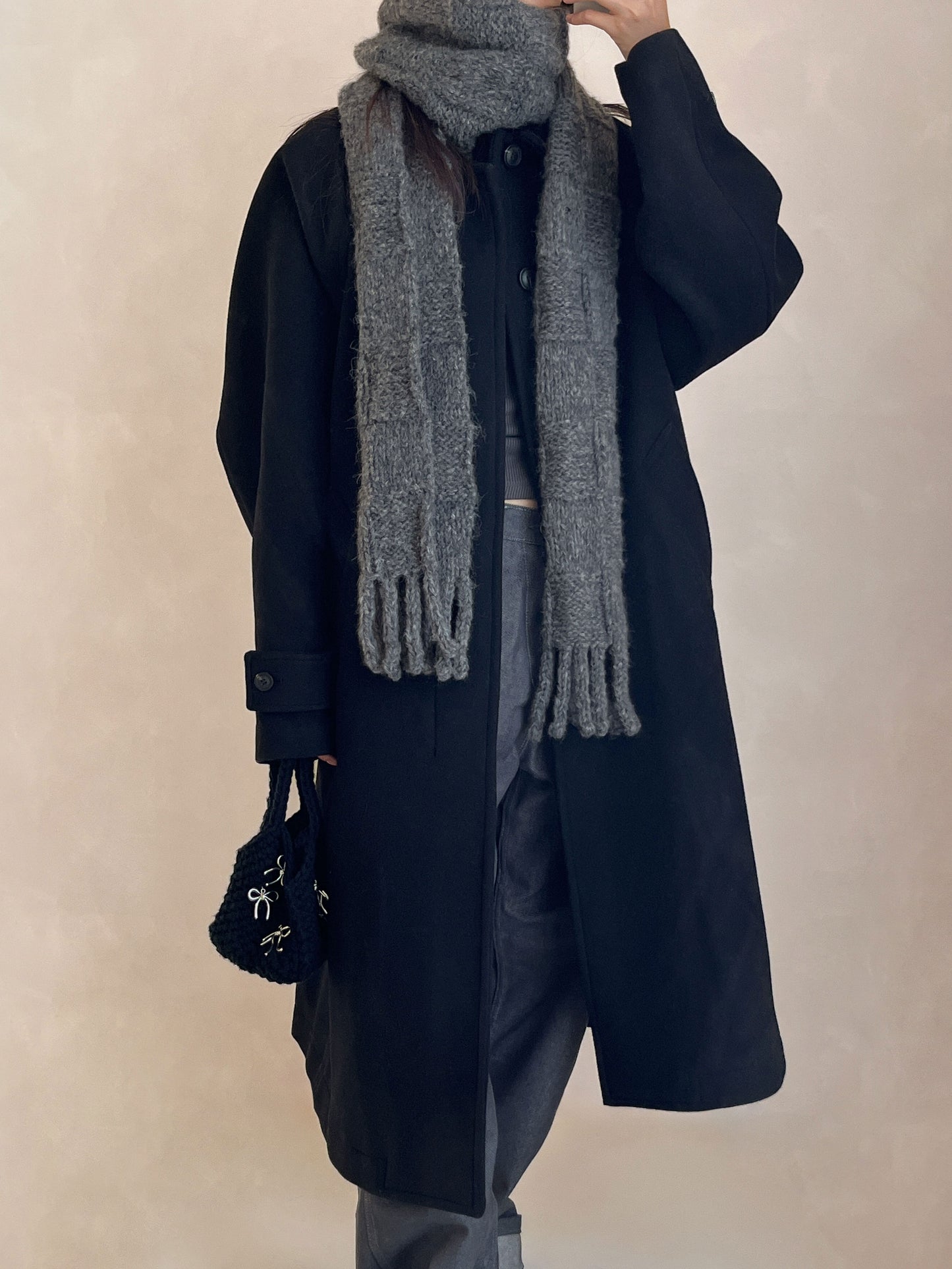 [PDF 도안] 울알코 청키 체크 목도리 (KOREAN)