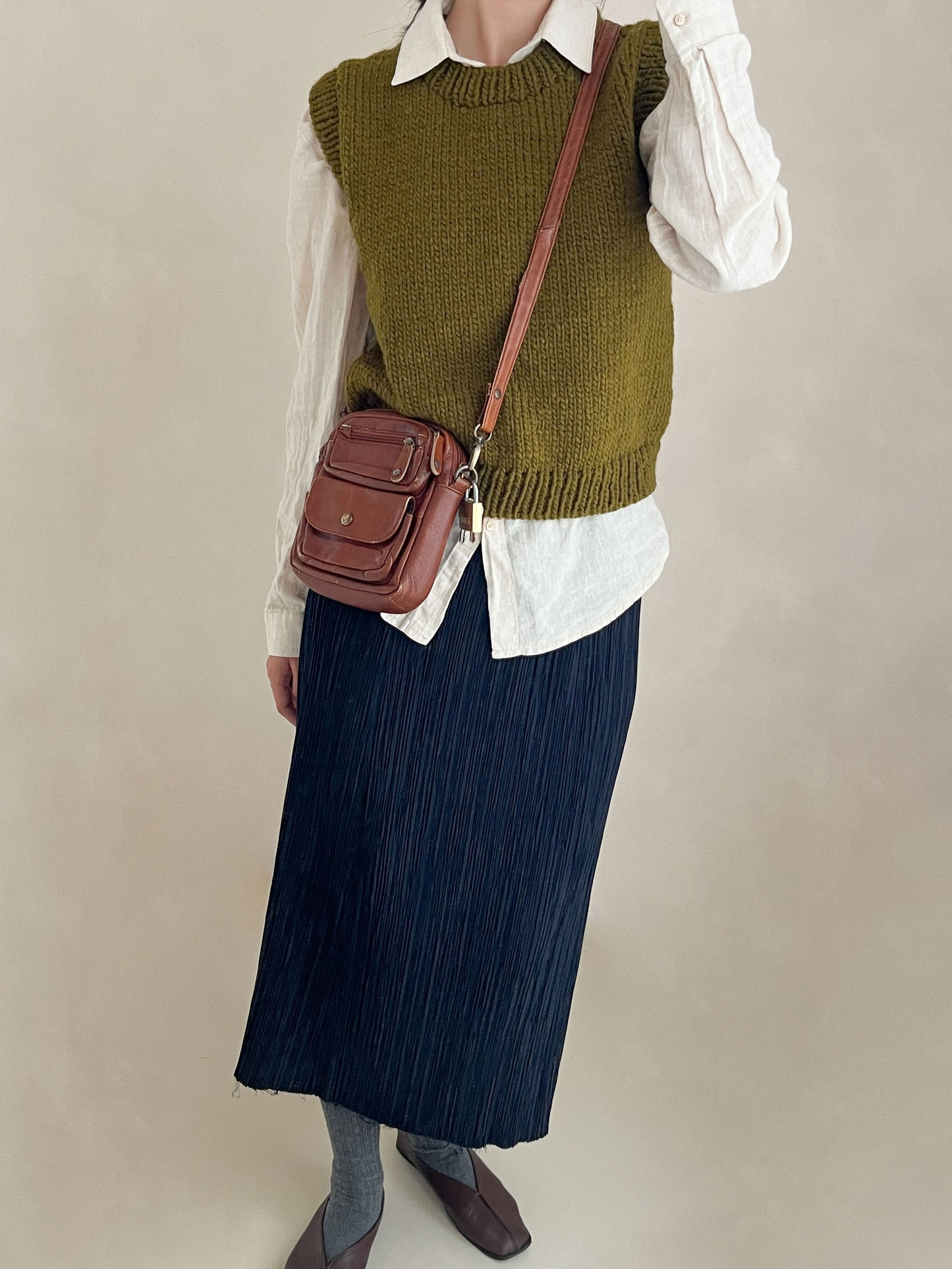 [PDF] New Teddywool Top-down Round-neck Vest (ENGLISH)