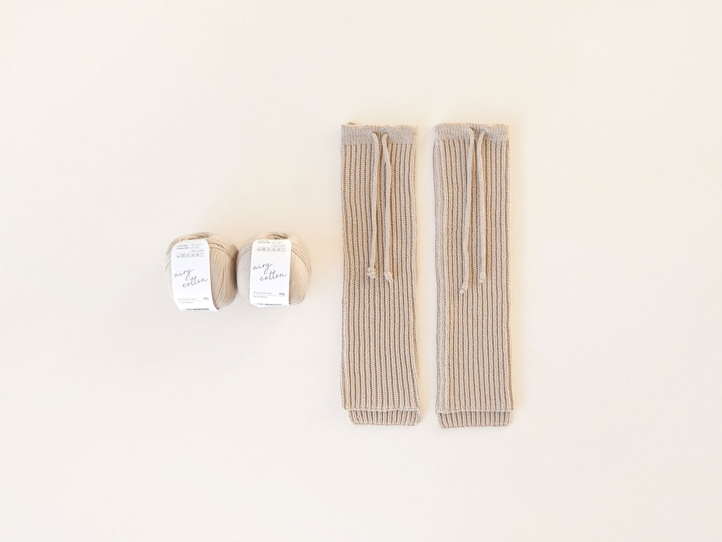 [PDF] Airy Cotton Brioche Leg Warmers (ENGLISH)