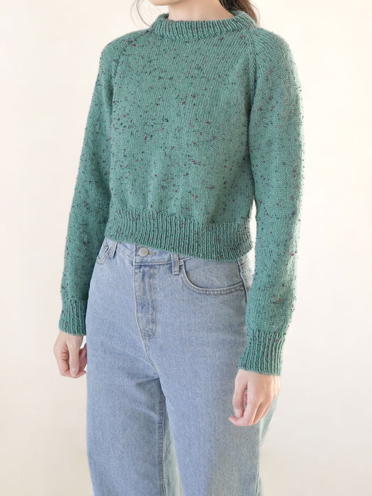[PDF] Merino Blend DK Tweed Cropped Raglan Sweater (ENGLISH)