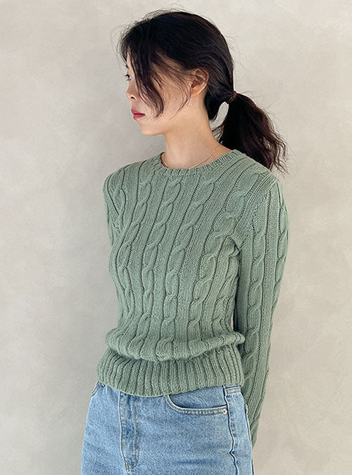 [PDF] Phil Caresse Cable Bottom-up Sweater (ENGLISH)