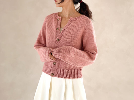 [PDF] Seven Easy Round Neck Top-down Cardigan (ENGLISH)