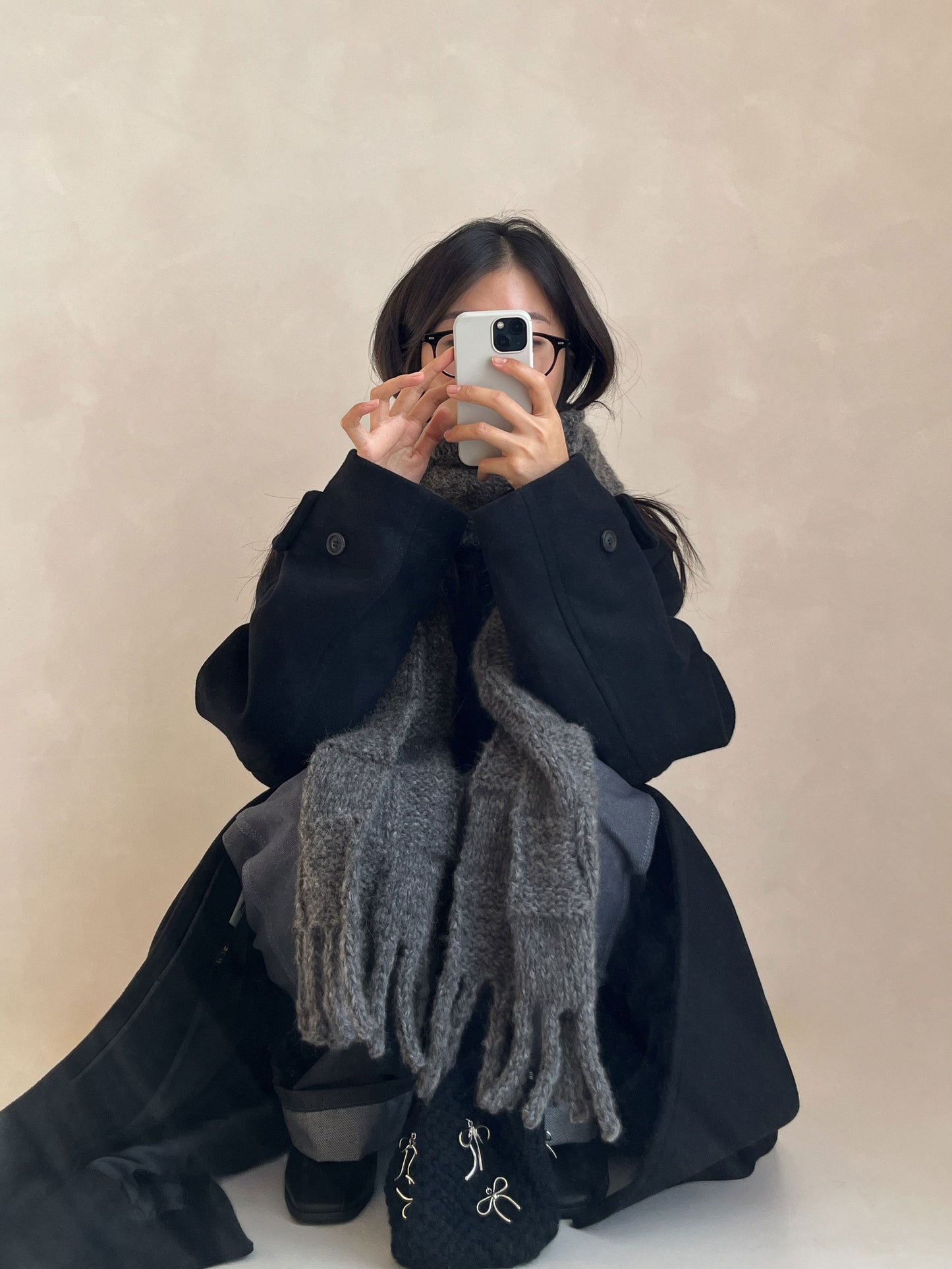 [PDF 도안] 울알코 청키 체크 목도리 (KOREAN)