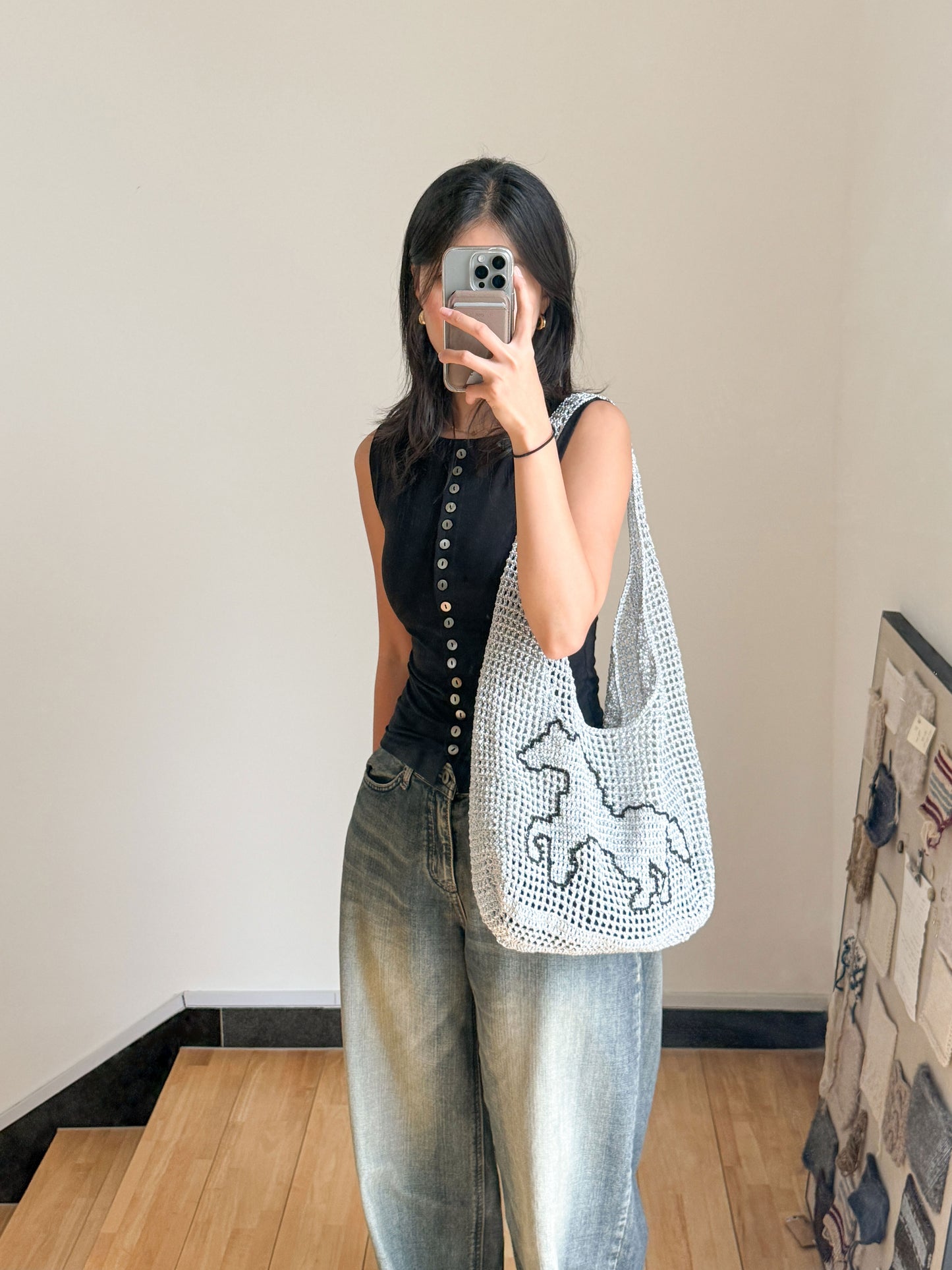 [PDF] Metallic Core Mesh Hobo Bag (Horse Chart Included) (ENGLISH)