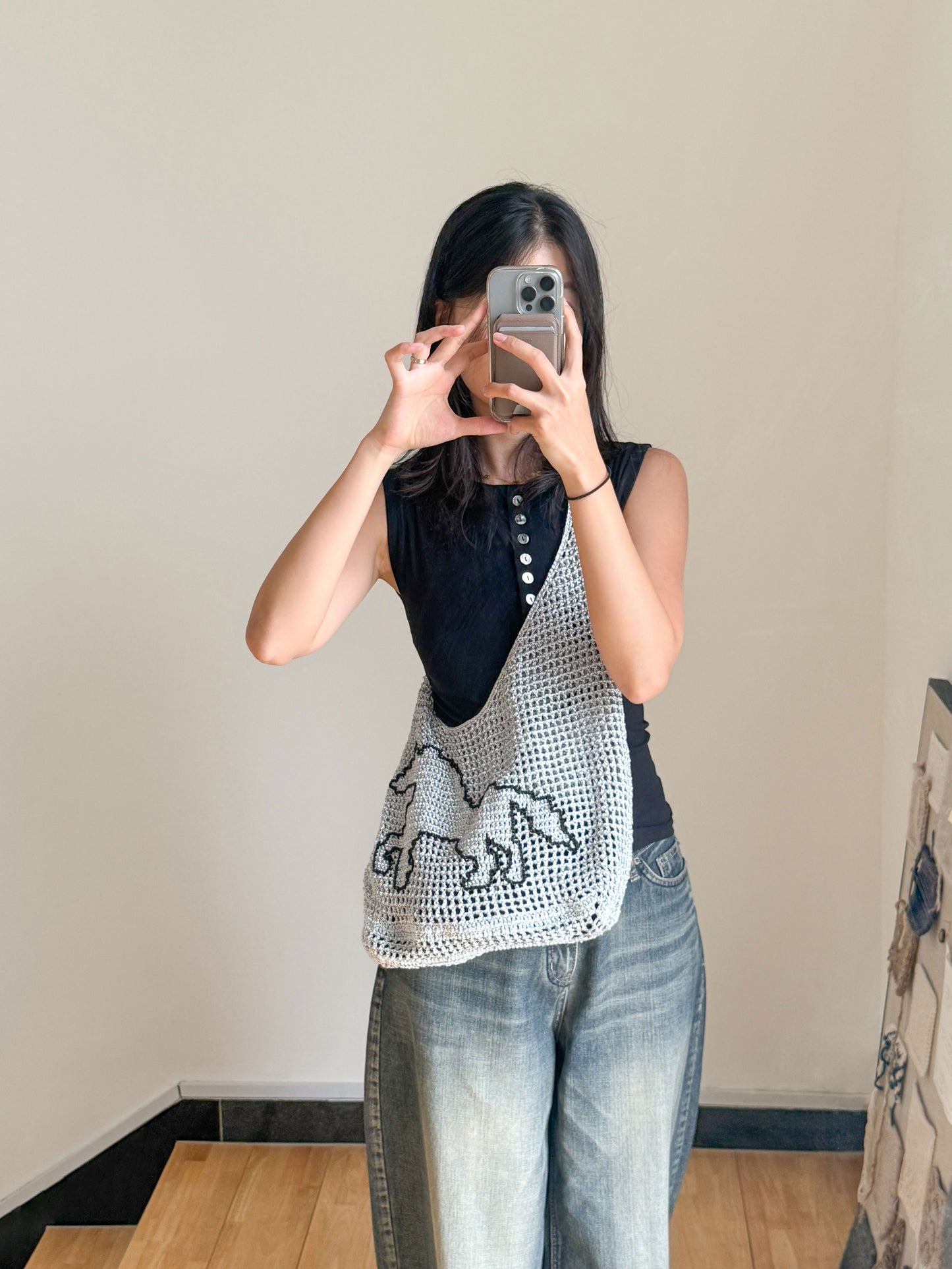 [PDF] Metallic Core Mesh Hobo Bag (Horse Chart Included) (ENGLISH)
