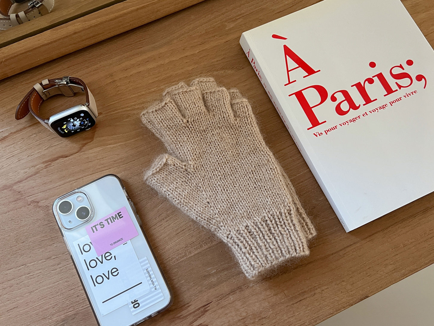 [PDF] Airy Cotton&Mulberry Silk Mohair Fingerless Gloves (ENGLISH)