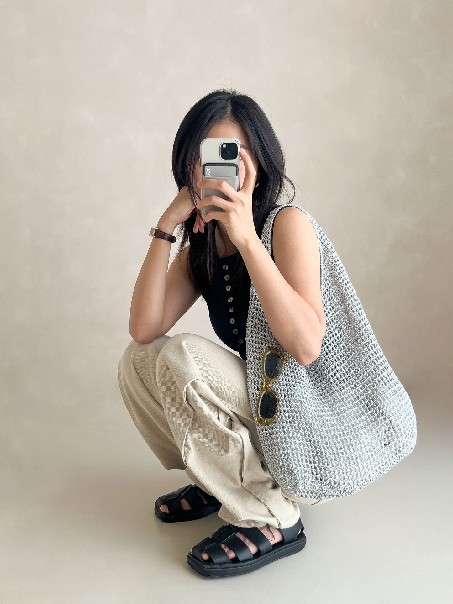 [PDF] Metallic Core Mesh Hobo Bag (Horse Chart Included) (ENGLISH)