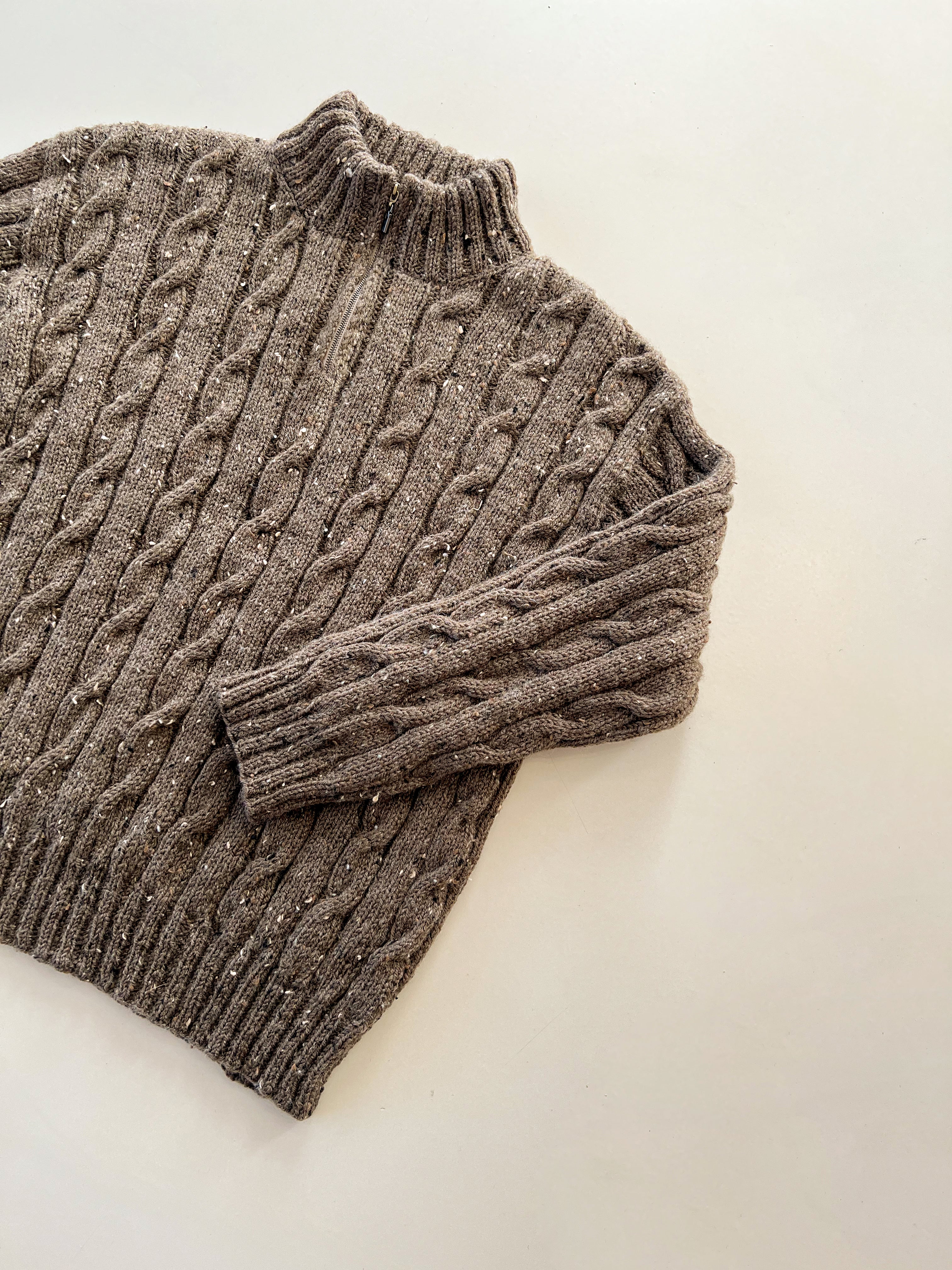 PDF] Fashion Aran Cable Half-zip Sweater (ENGLISH) – pattern by