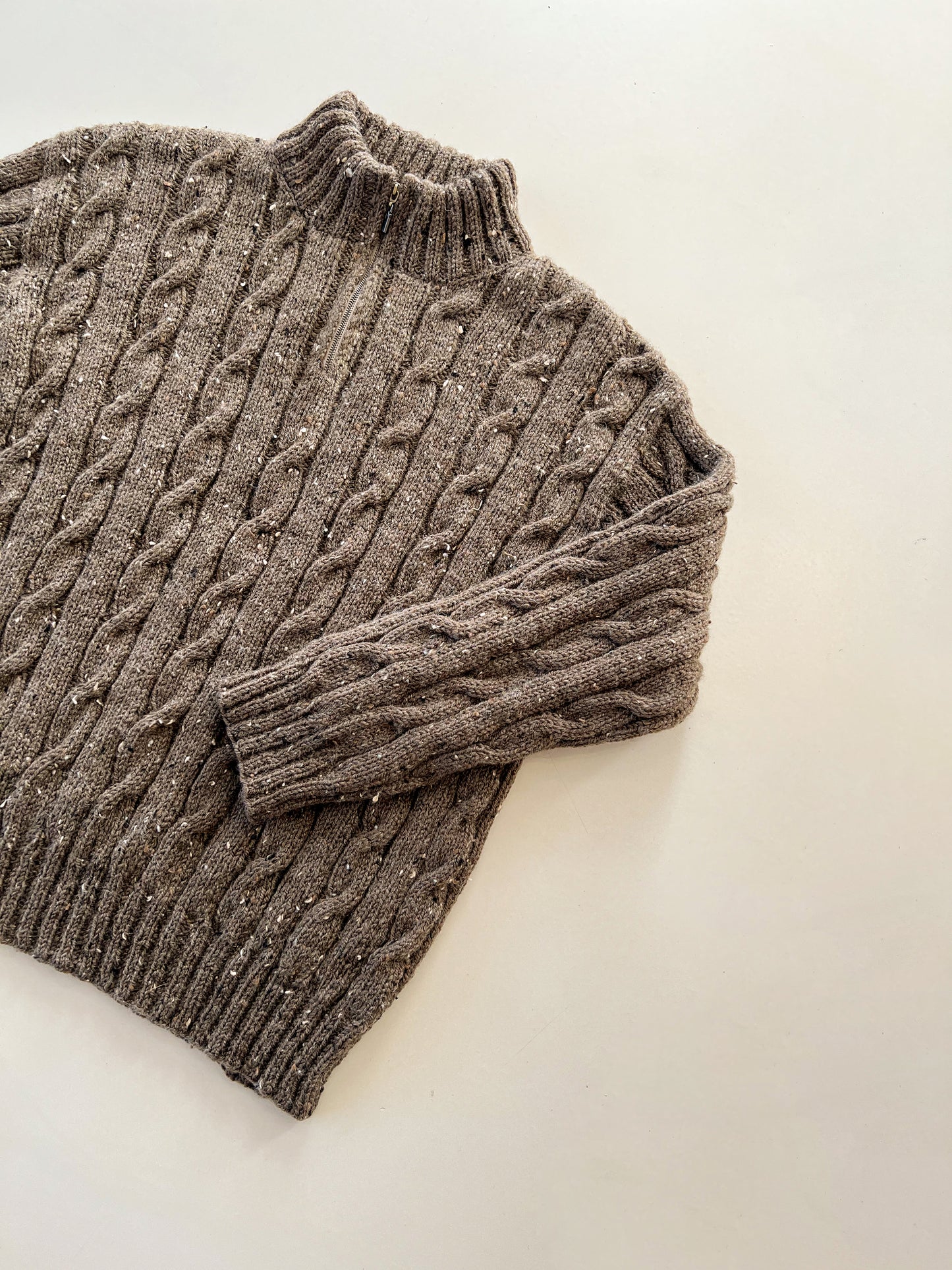 [PDF] Fashion Aran Cable Half-zip Sweater (ENGLISH)
