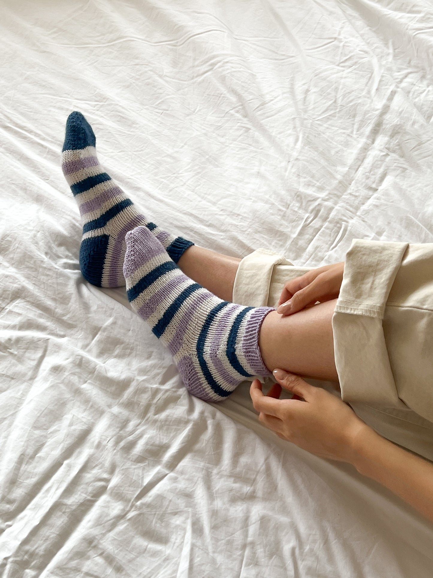 [PDF] Satin Merino Wool Striped Socks (ENGLISH)