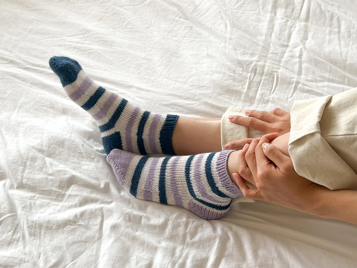 [PDF] Satin Merino Wool Striped Socks (ENGLISH)