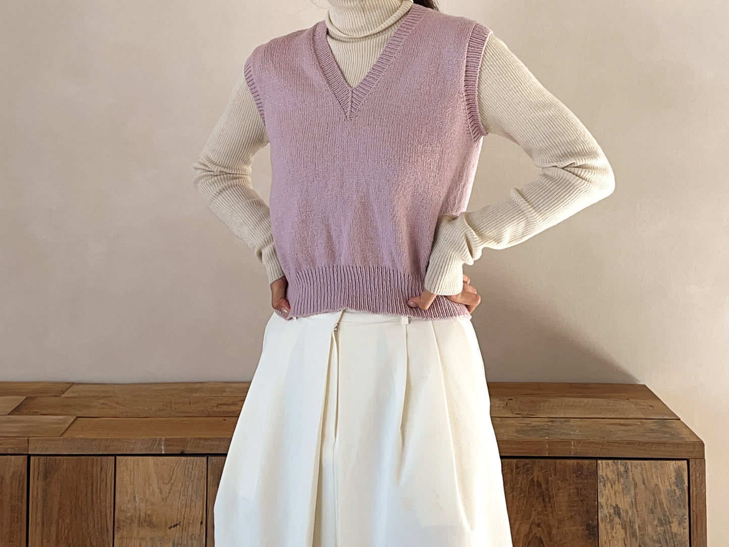 [PDF] Airy Cotton Basic V-neck Vest (ENGLISH)