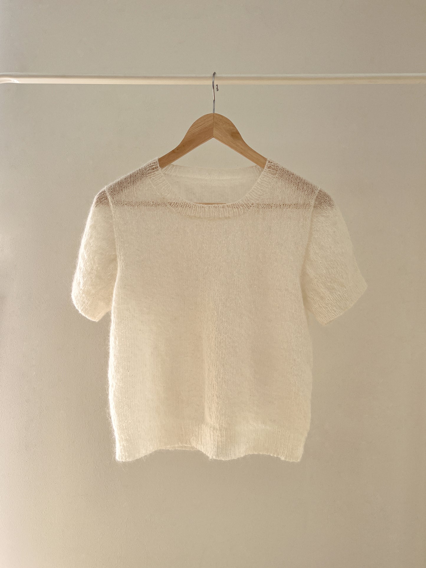 [PDF] Satin Alpaca Mohair Top-Down Short-Sleeve Sweater (ENGLISH)