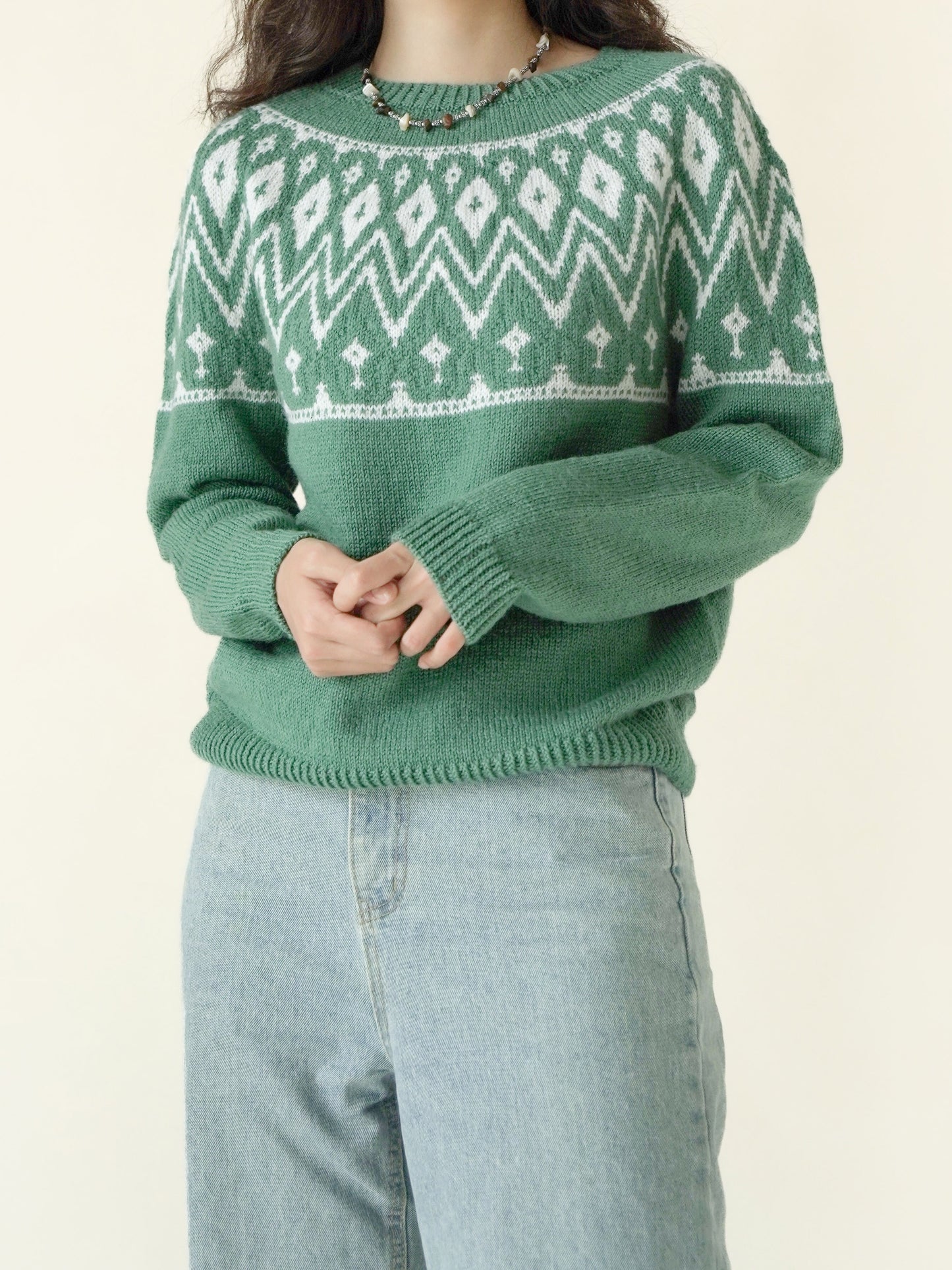 [PDF] Merino Blend Colorwork Top-down Sweater (ENGLISH)