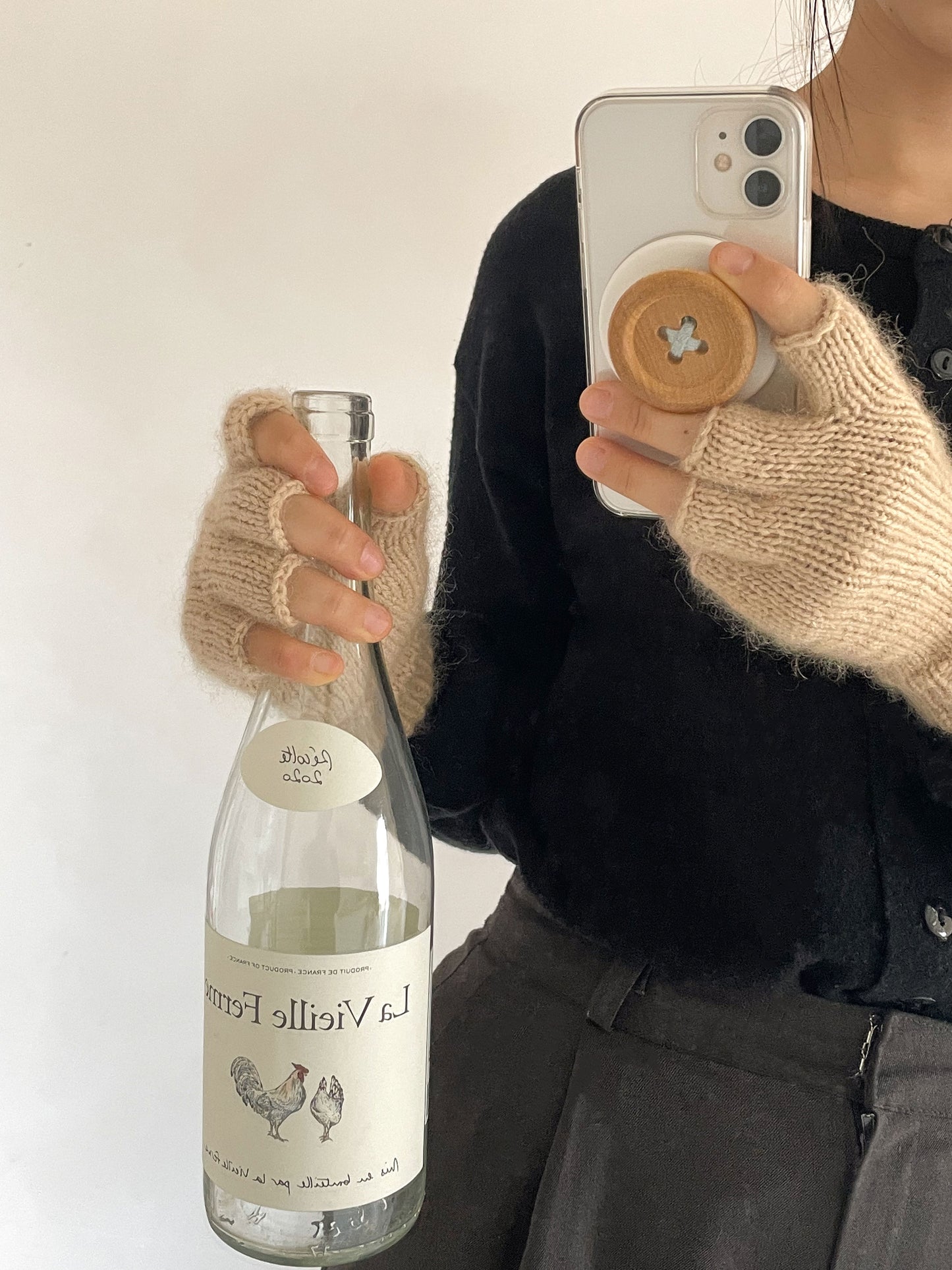 [PDF] Airy Cotton&Mulberry Silk Mohair Fingerless Gloves (ENGLISH)