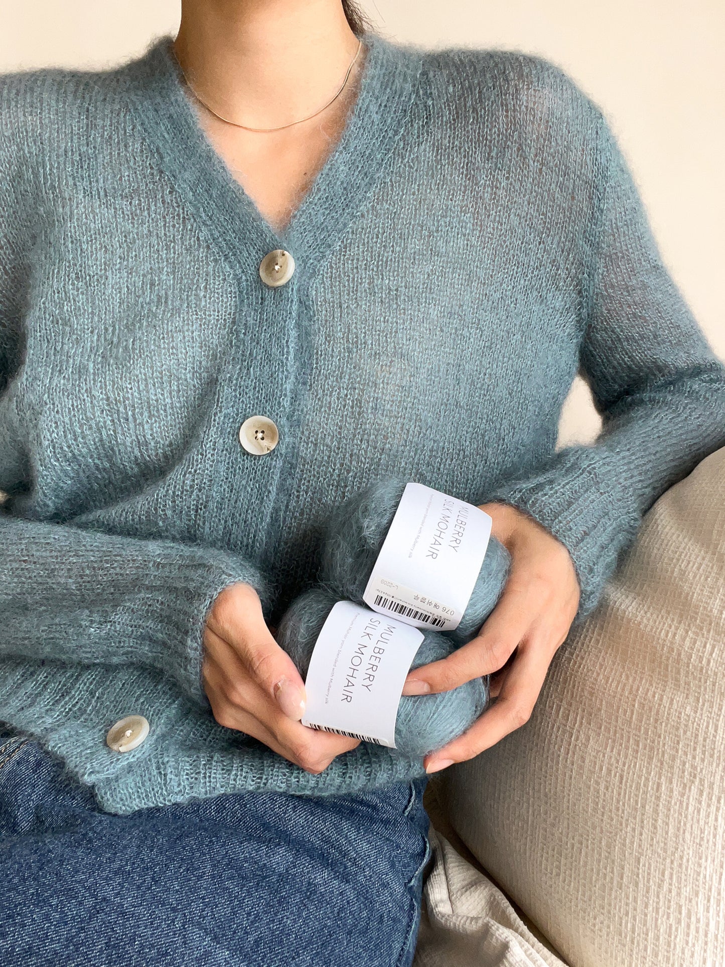 [PDF] Mulberry Silk Mohair Fog Cardigan (ENGLISH)