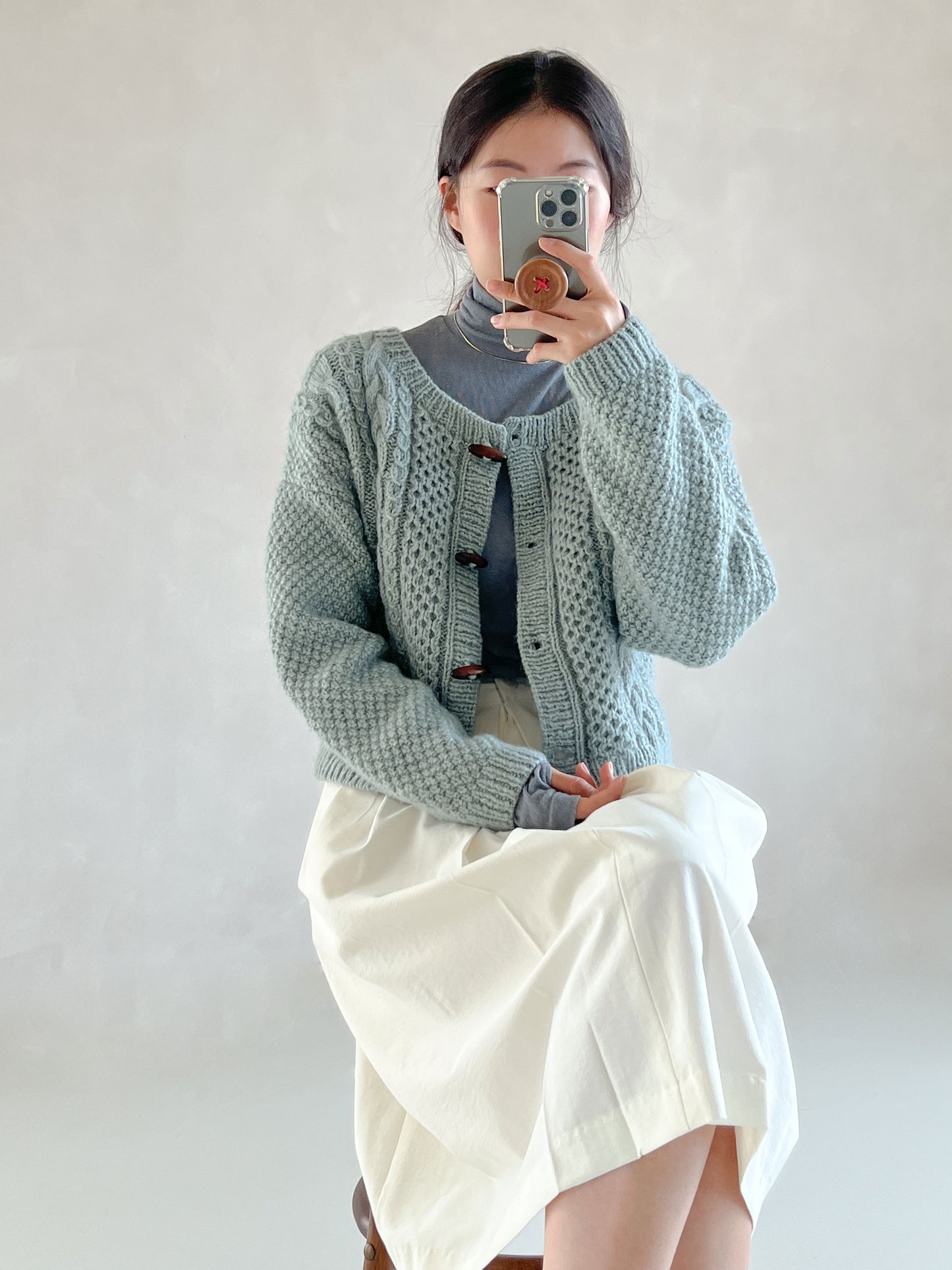 [PDF] Fairy Peanut Cable Cardigan (ENGLISH)