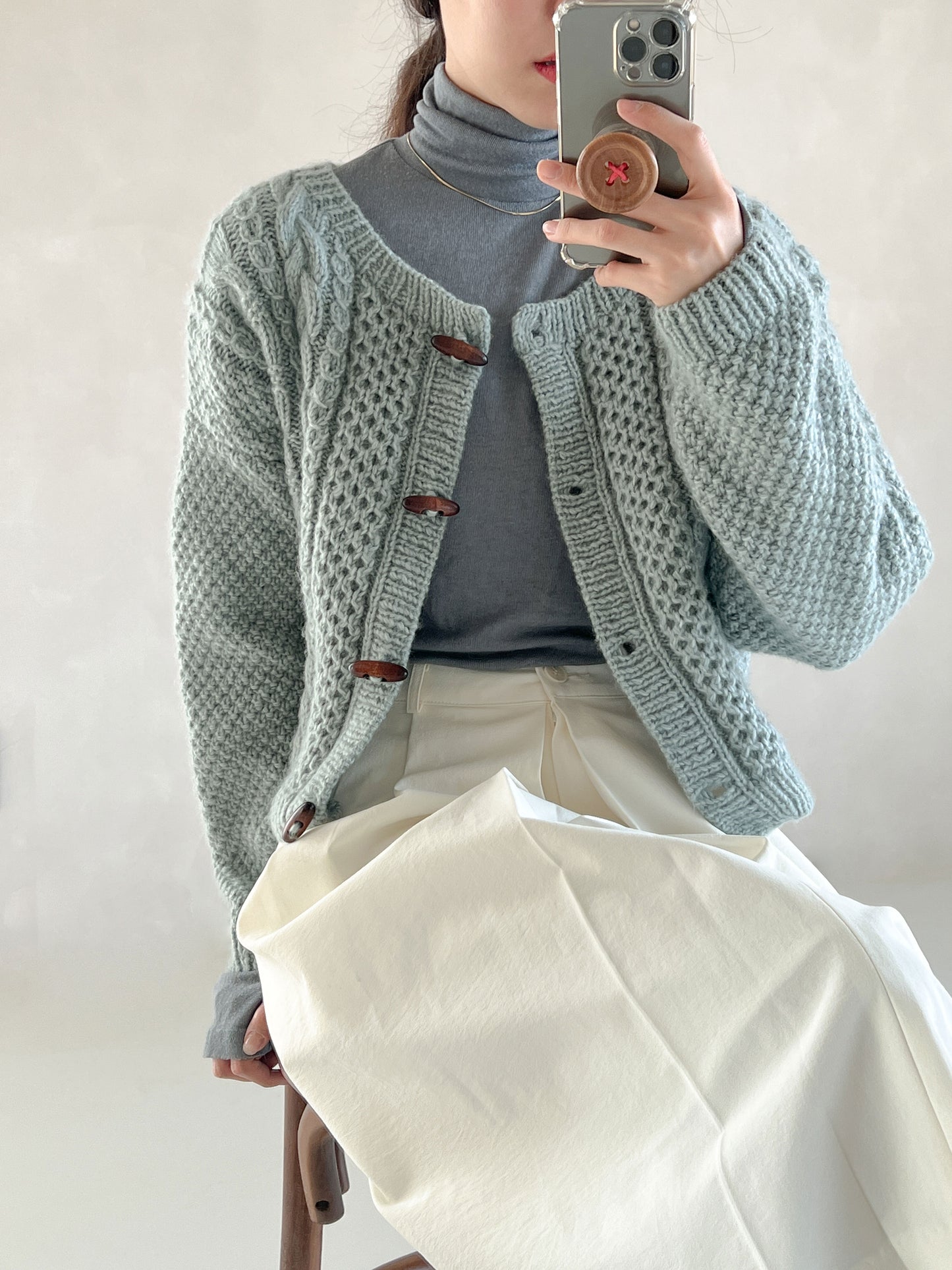 [PDF] Fairy Peanut Cable Cardigan (ENGLISH)