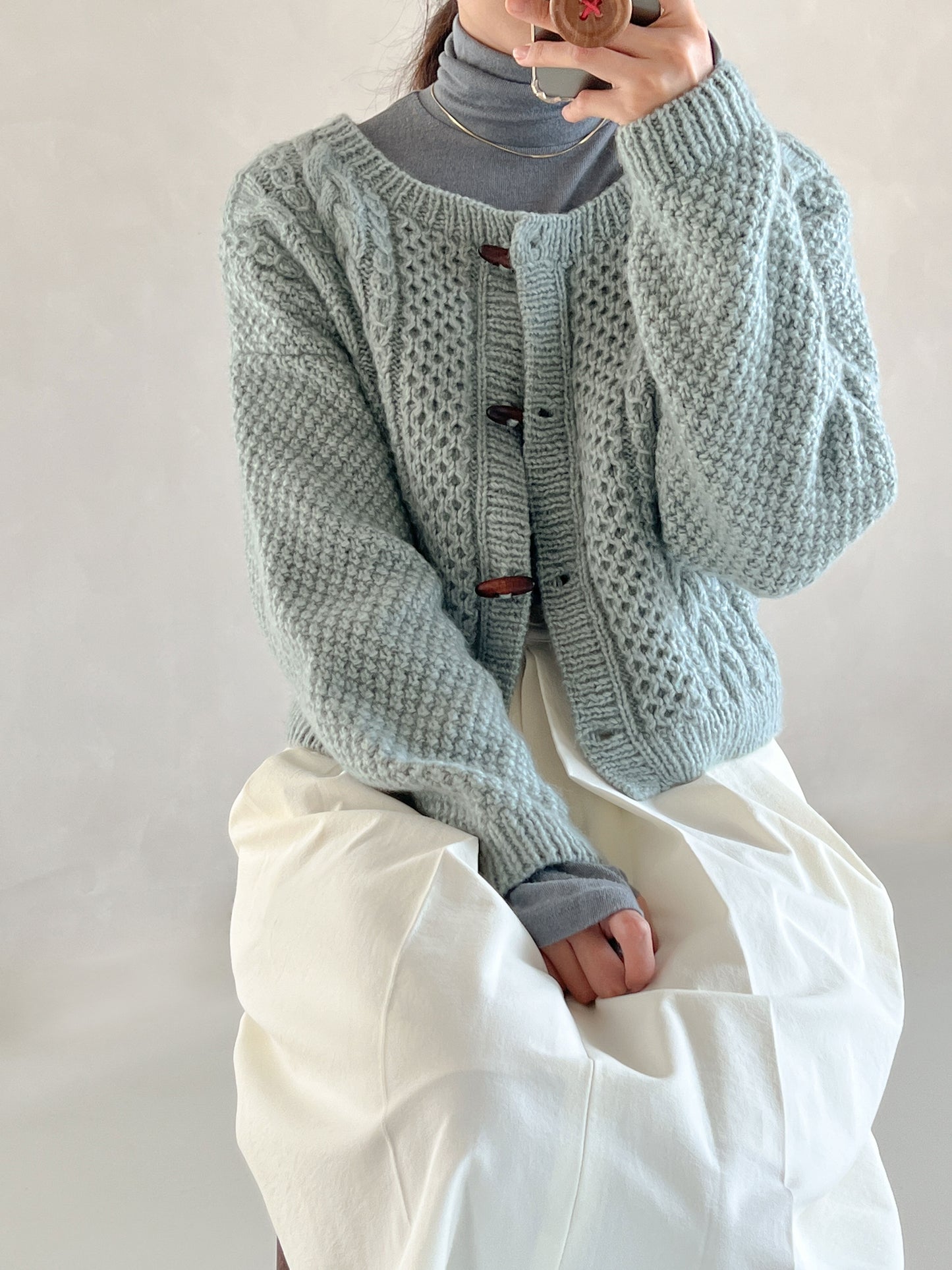 [PDF] Fairy Peanut Cable Cardigan (ENGLISH)