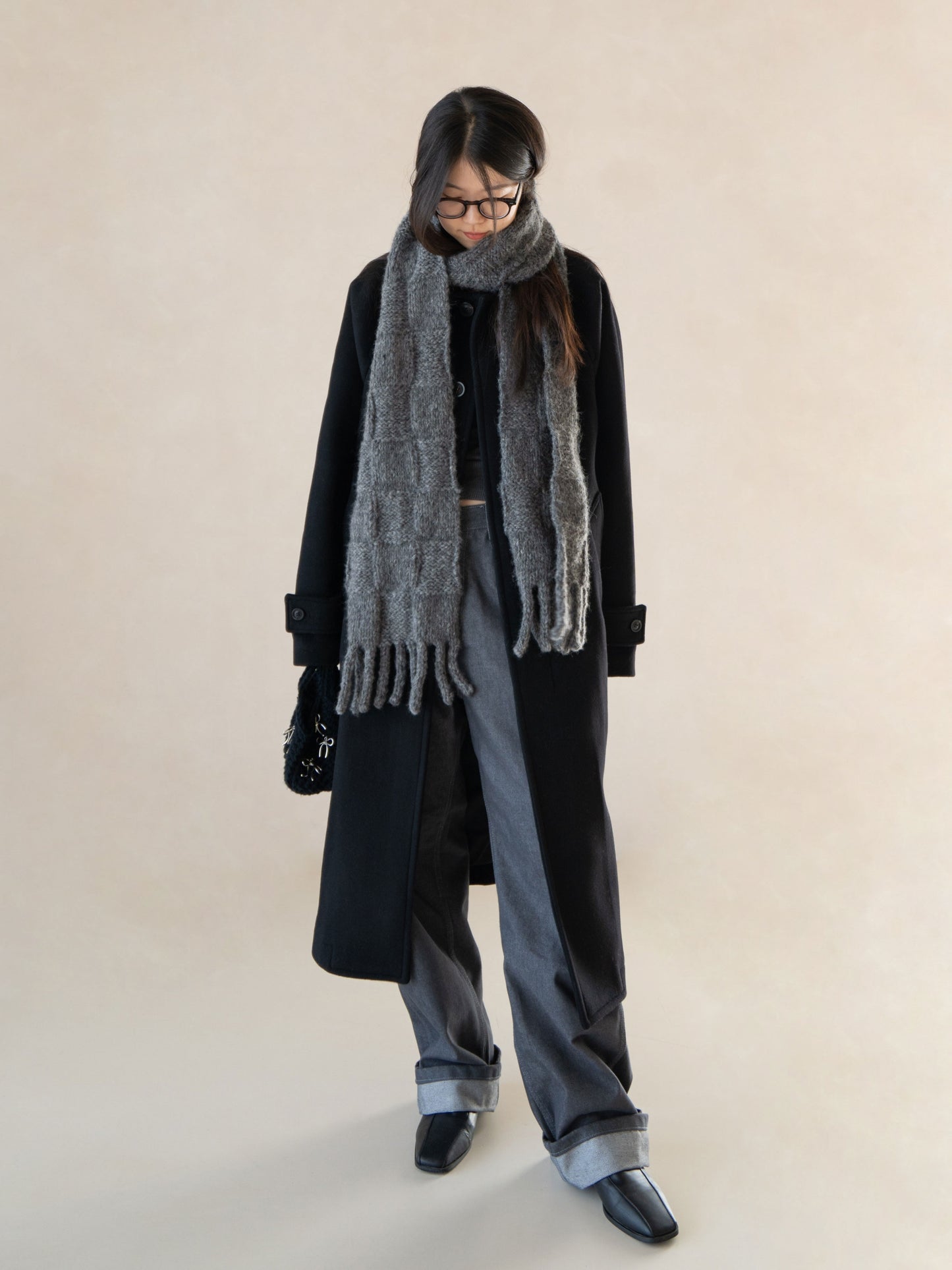 [PDF 도안] 울알코 청키 체크 목도리 (KOREAN)