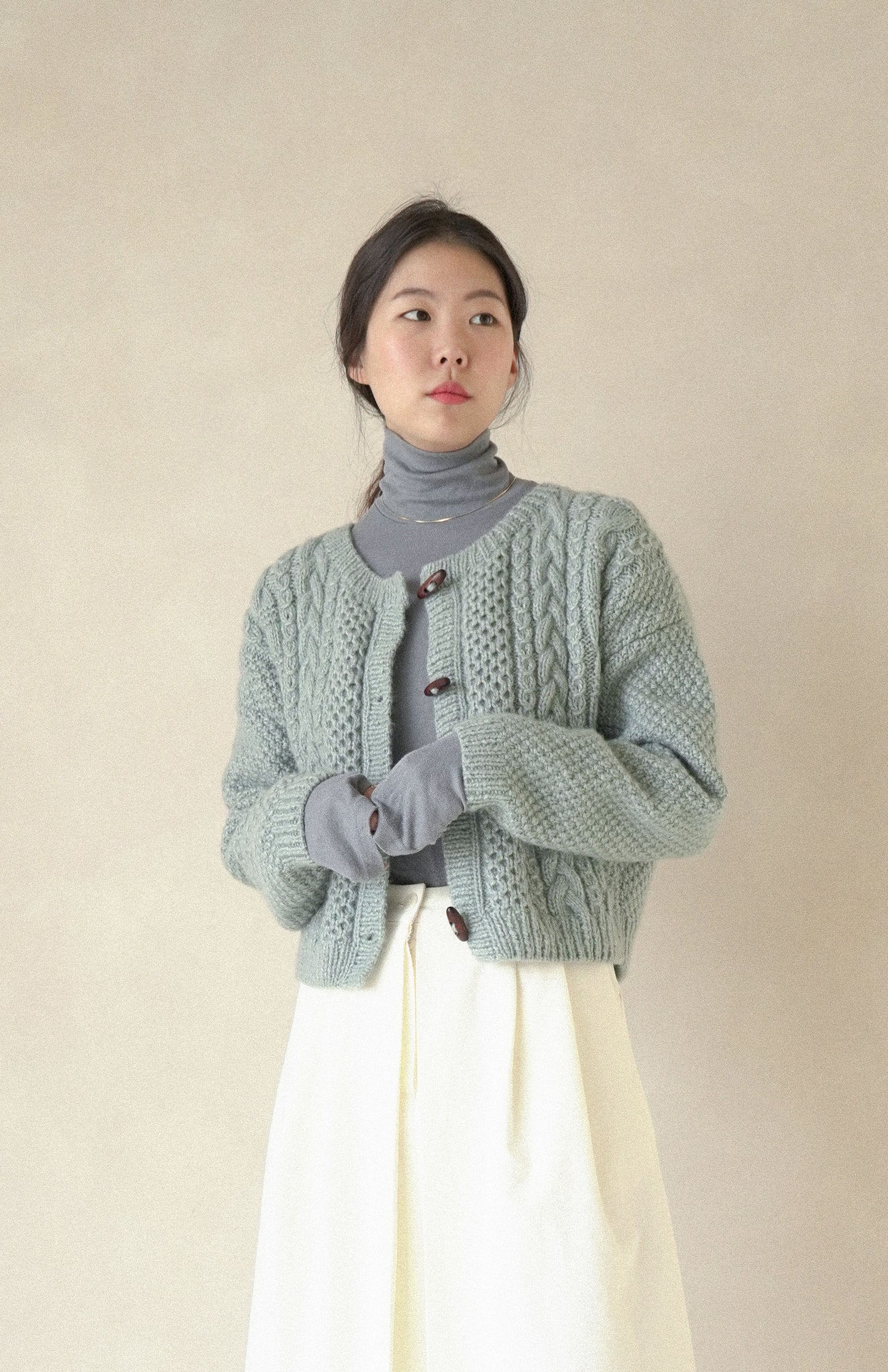 [PDF] Fairy Peanut Cable Cardigan (ENGLISH)