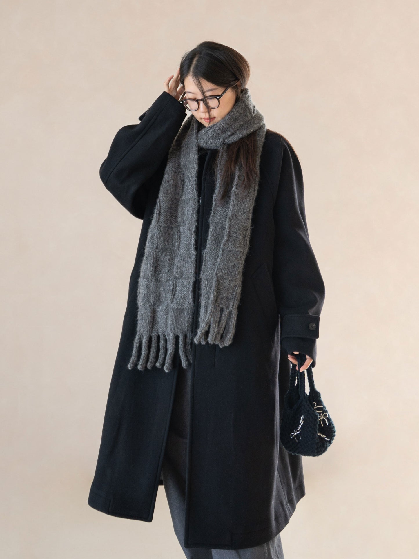 [PDF 도안] 울알코 청키 체크 목도리 (KOREAN)