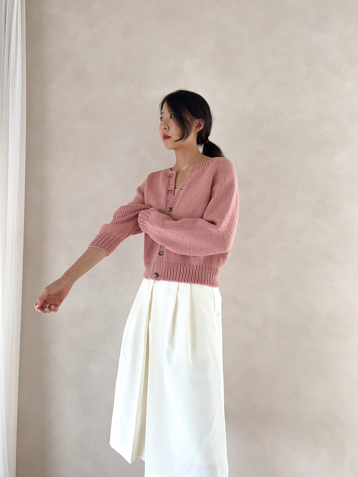 [PDF] Seven Easy Round Neck Top-down Cardigan (ENGLISH)