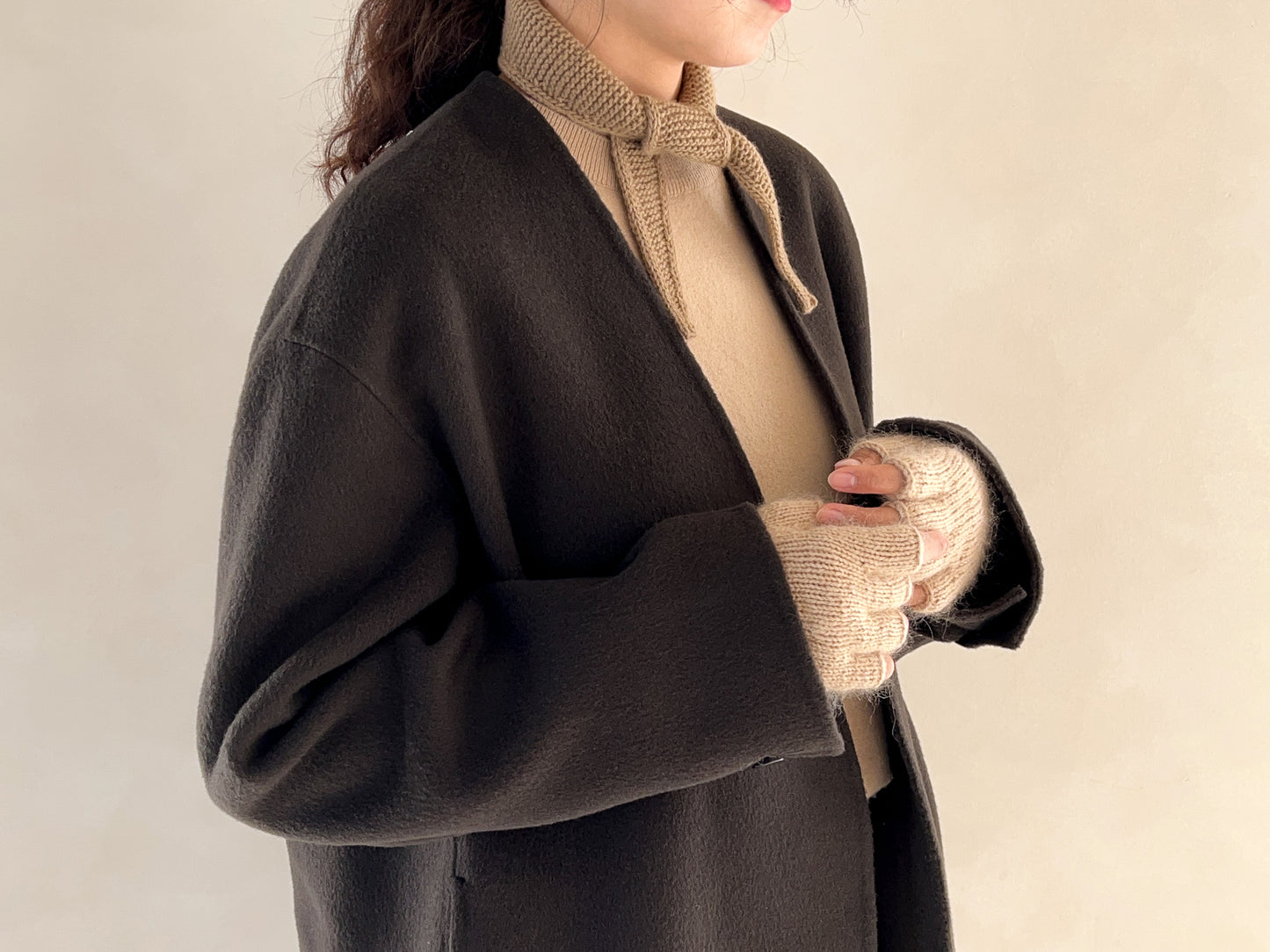 [PDF] Airy Cotton&Mulberry Silk Mohair Fingerless Gloves (ENGLISH)