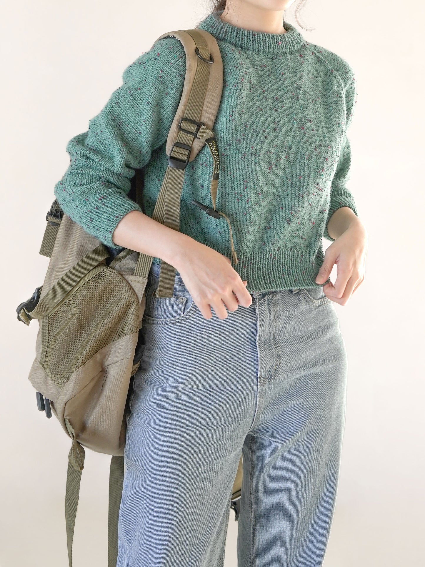 [PDF] Merino Blend DK Tweed Cropped Raglan Sweater (ENGLISH)